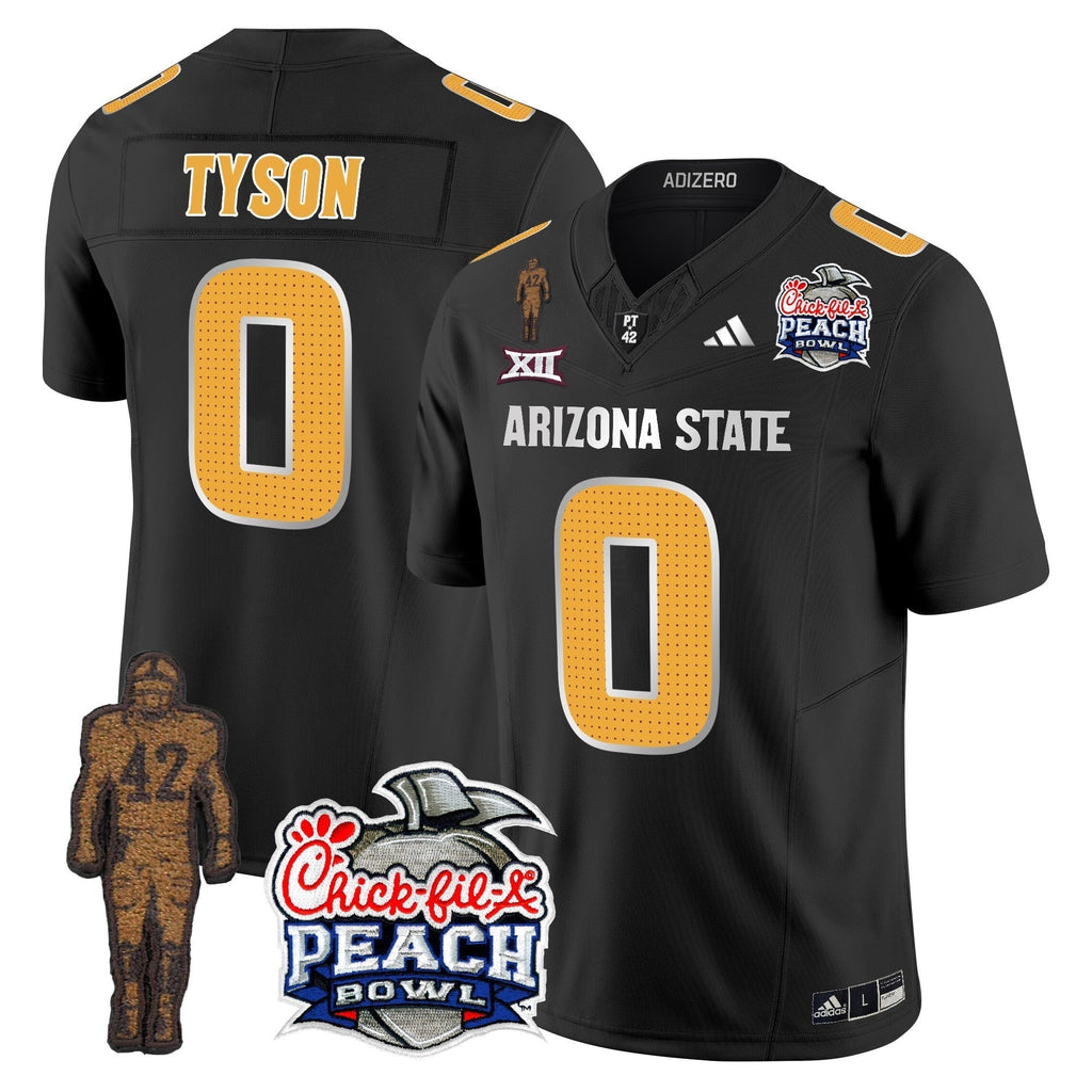 Men Sun Devils Pat Tillman & Peach Bowl Patch Vapor Limited Jersey V2 - All Stitched