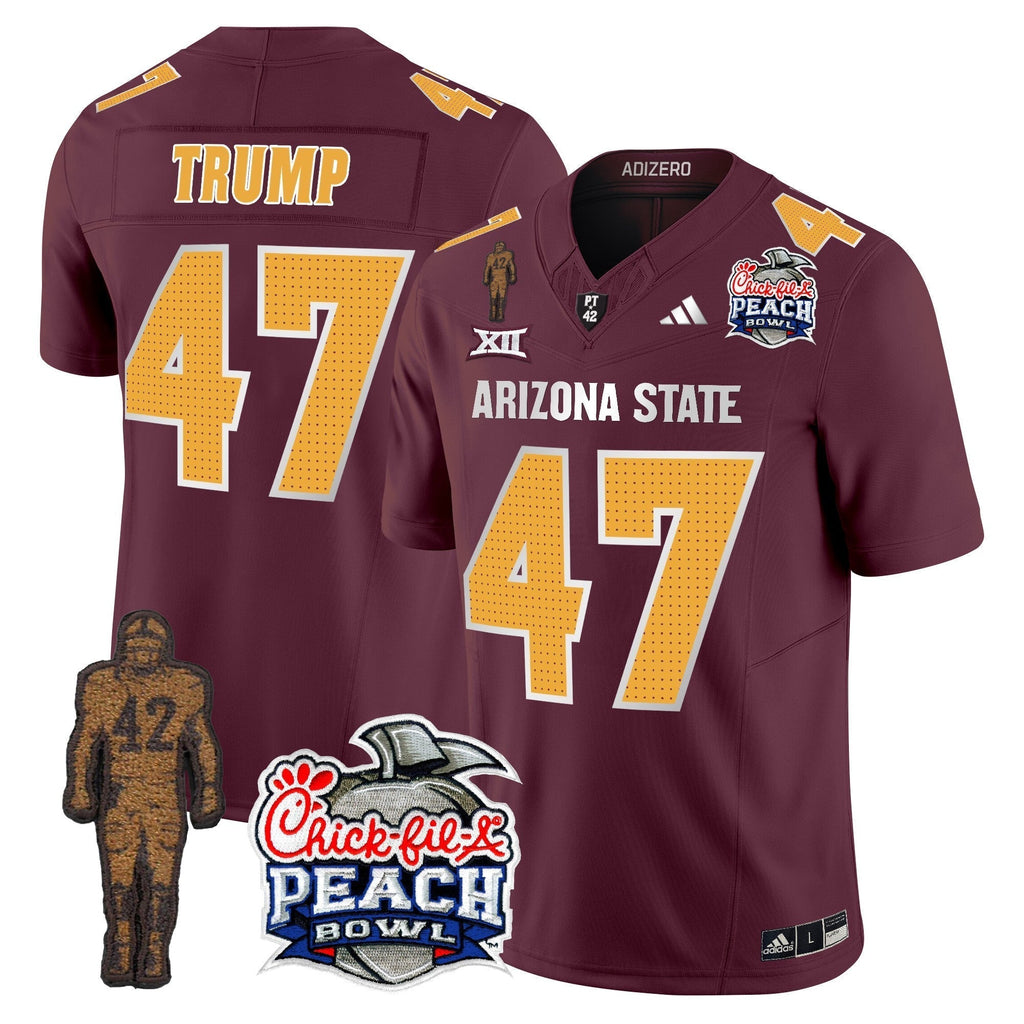 Men Sun Devils Pat Tillman & Peach Bowl Patch Vapor Limited Jersey V2 - All Stitched