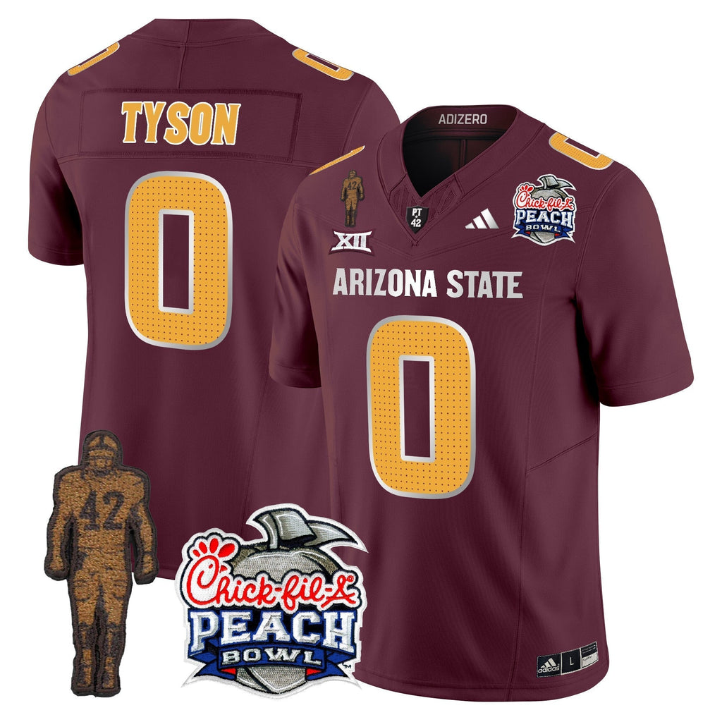Men Sun Devils Pat Tillman & Peach Bowl Patch Vapor Limited Jersey V2 - All Stitched