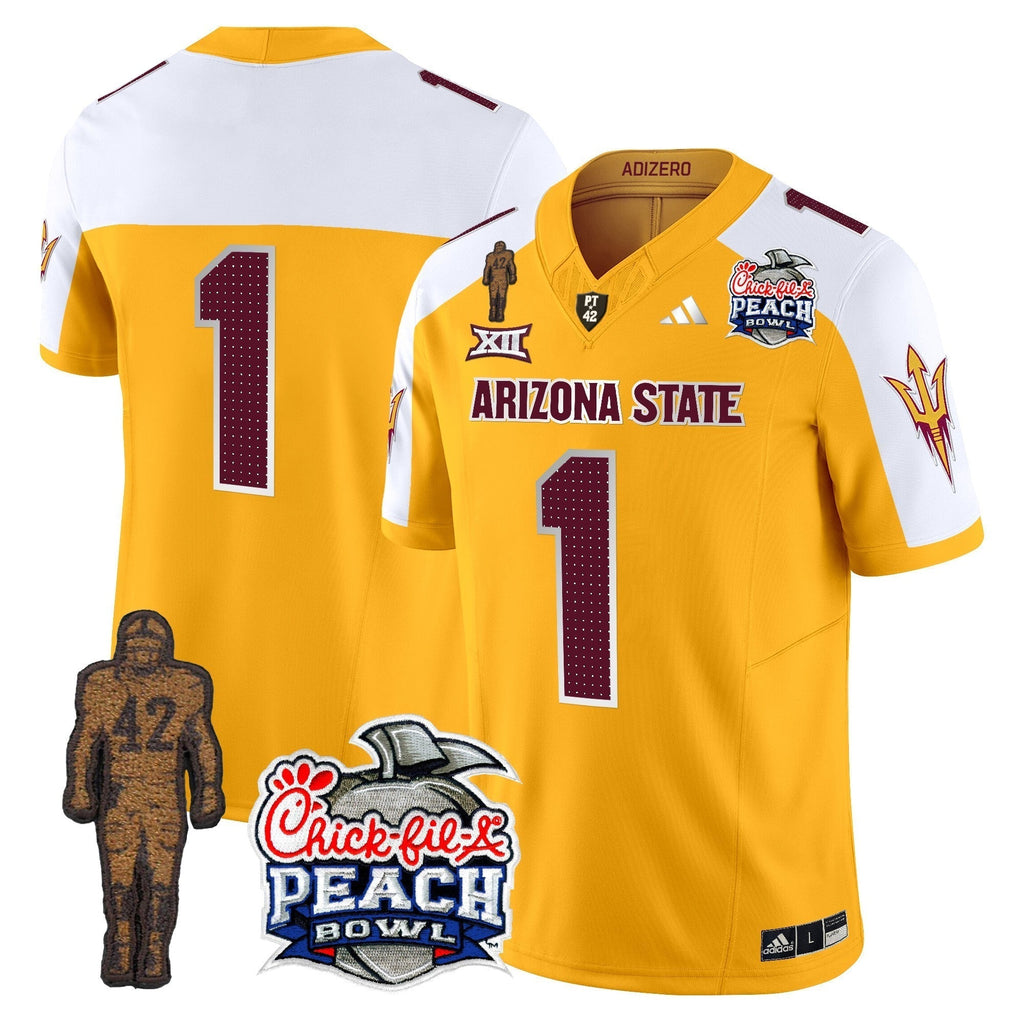 Men Sun Devils Pat Tillman & Peach Bowl Patch Vapor Limited Jersey V2 - All Stitched