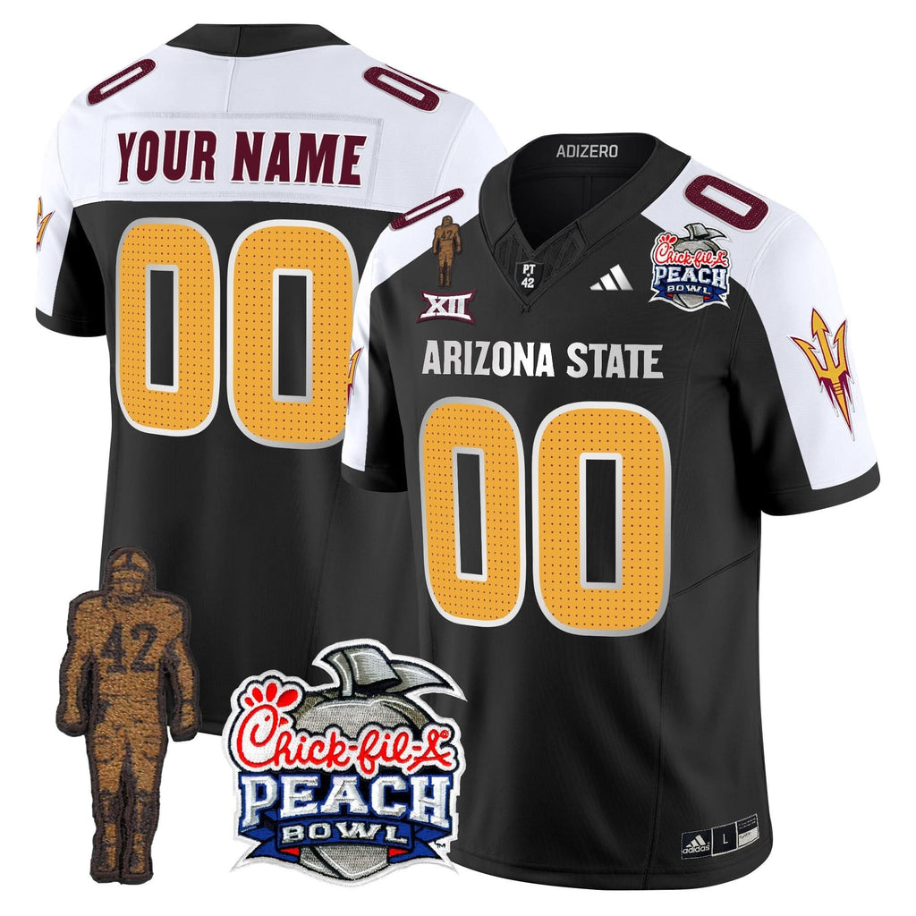 Custom Sun Devils Jersey Pat Tillman & Peach Bowl Patch Vapor Limited V2 - All Stitched