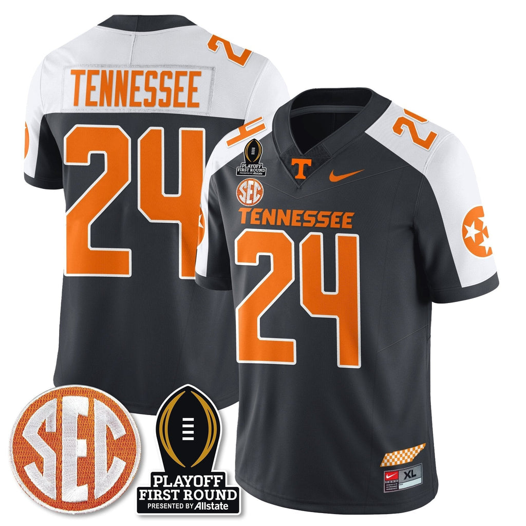 Men Tennessee Volunteers Football Jersey - Playoff First Round Patch - All Stitched