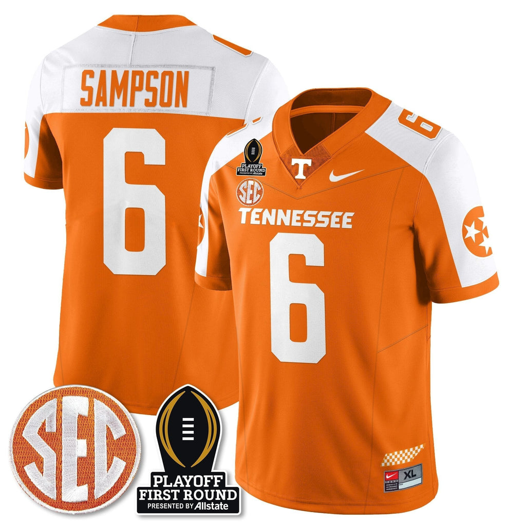 Men Tennessee Volunteers Football Jersey - Playoff First Round Patch - All Stitched