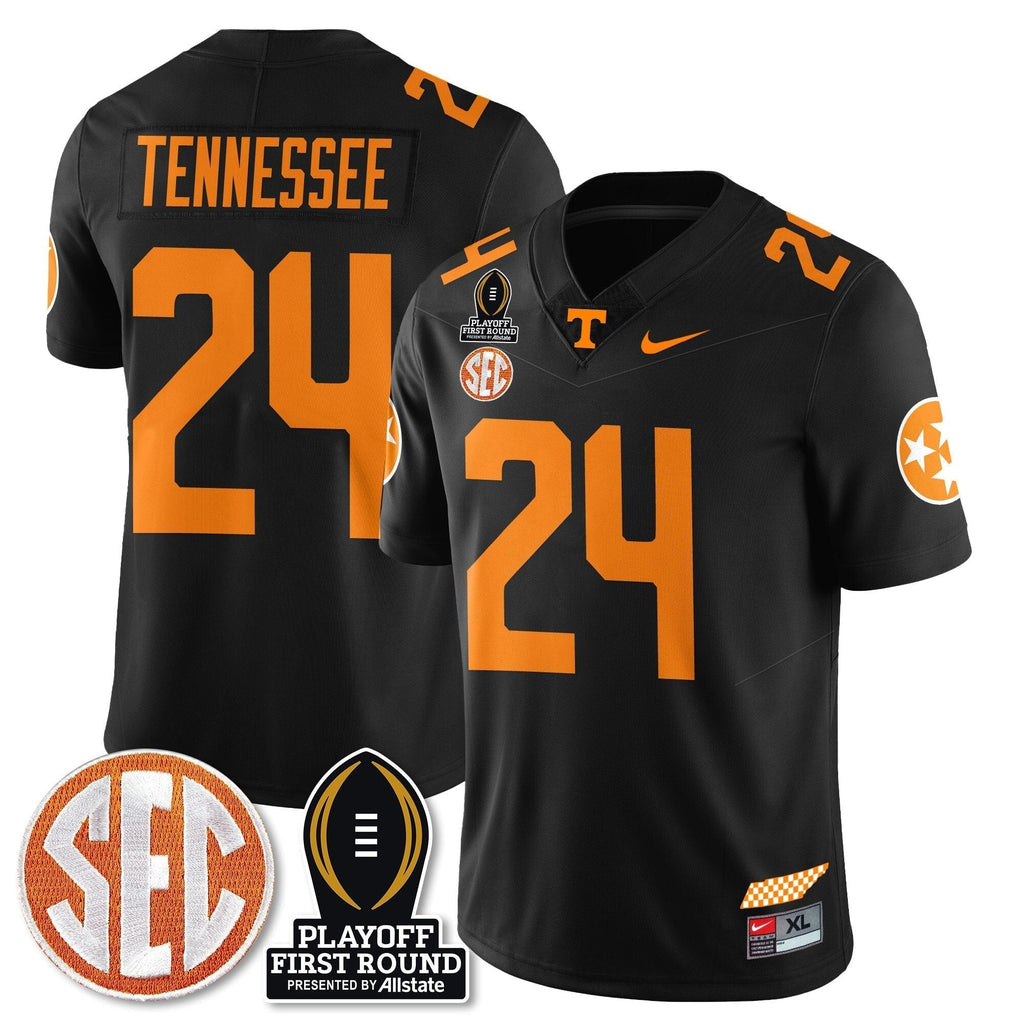 Men Tennessee Volunteers Football Jersey - Playoff First Round Patch - All Stitched