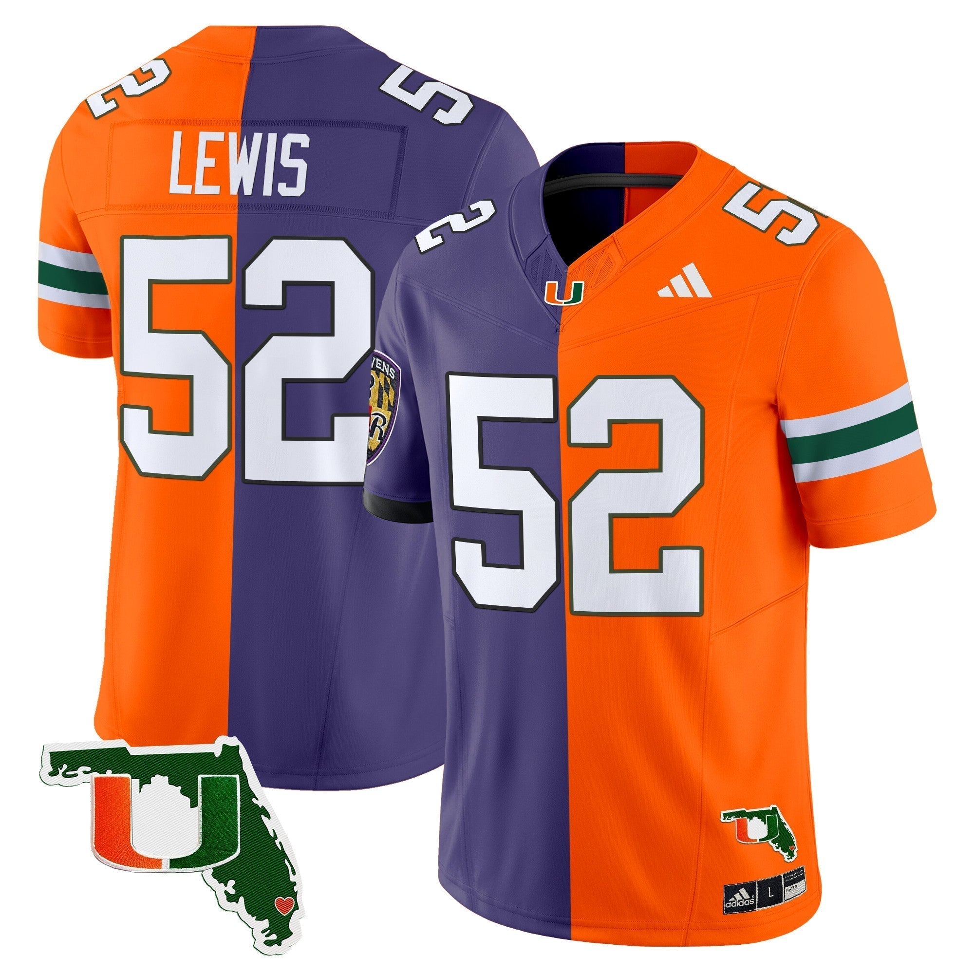 Men Miami Hurricanes Split Vapor Limited Jersey - All Stitched
