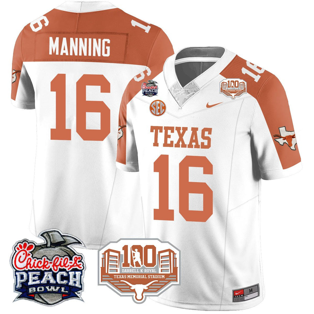Texas Longhorns 2024 Chick-fil-A Peach Bowl Jersey - All Stitched