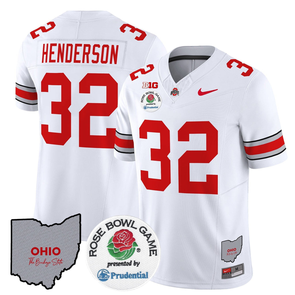 Men Ohio State Buckeyes Rose Bowl Vapor Limited Jersey V2 - All Stitched