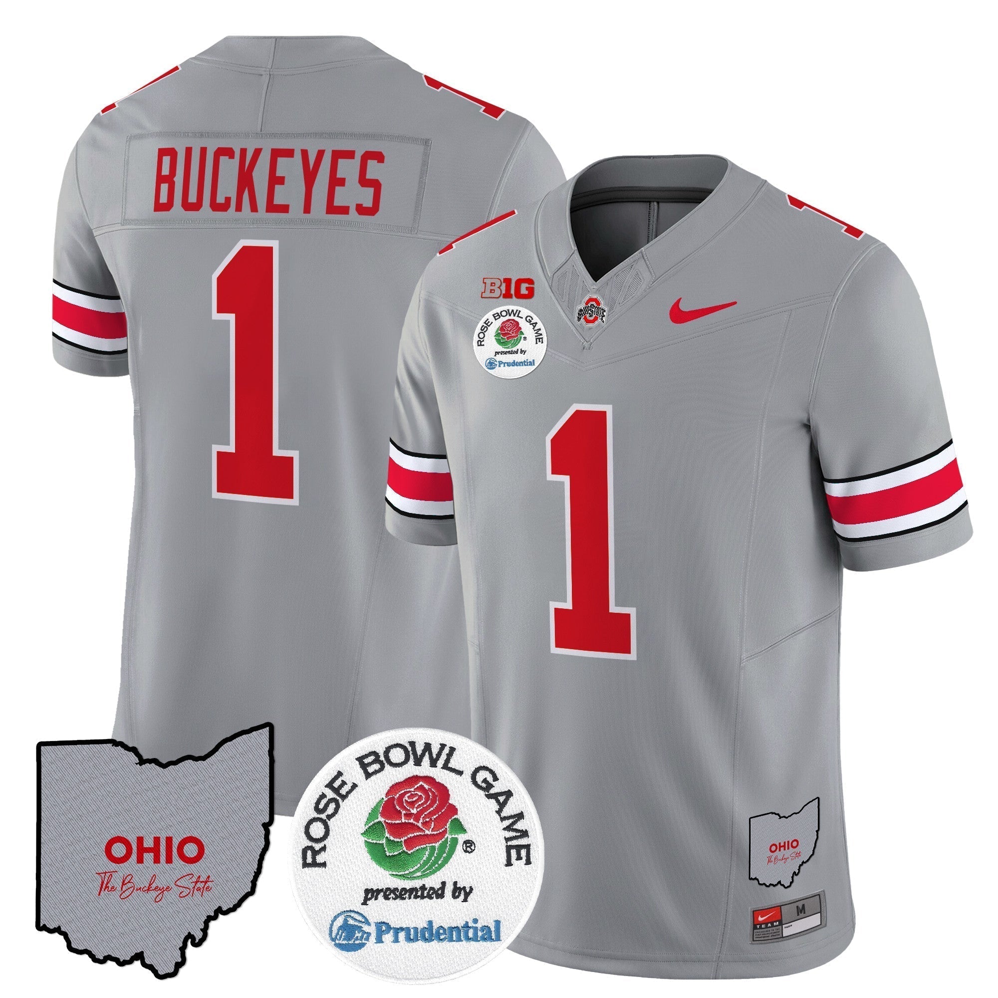 Men Ohio State Buckeyes Rose Bowl Vapor Limited Jersey V2 - All Stitched