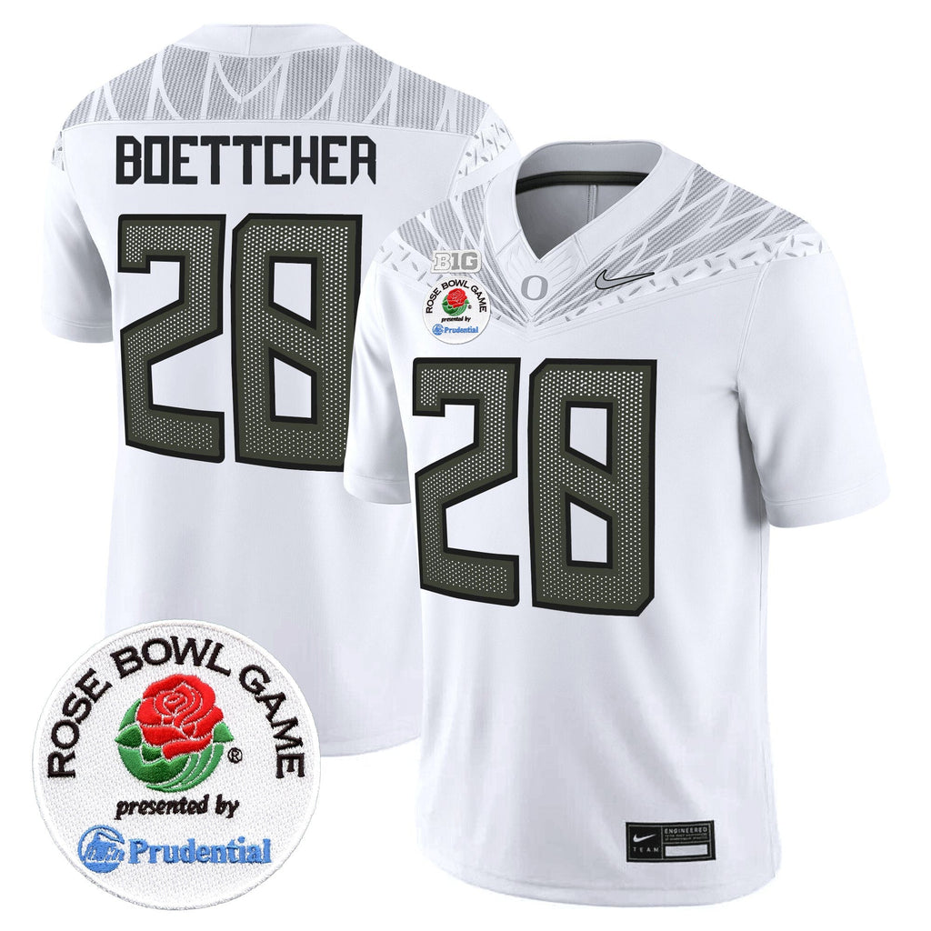 Men Oregon Ducks Rose Bowl Patch Vapor Limited Jersey V2 - All Stitched