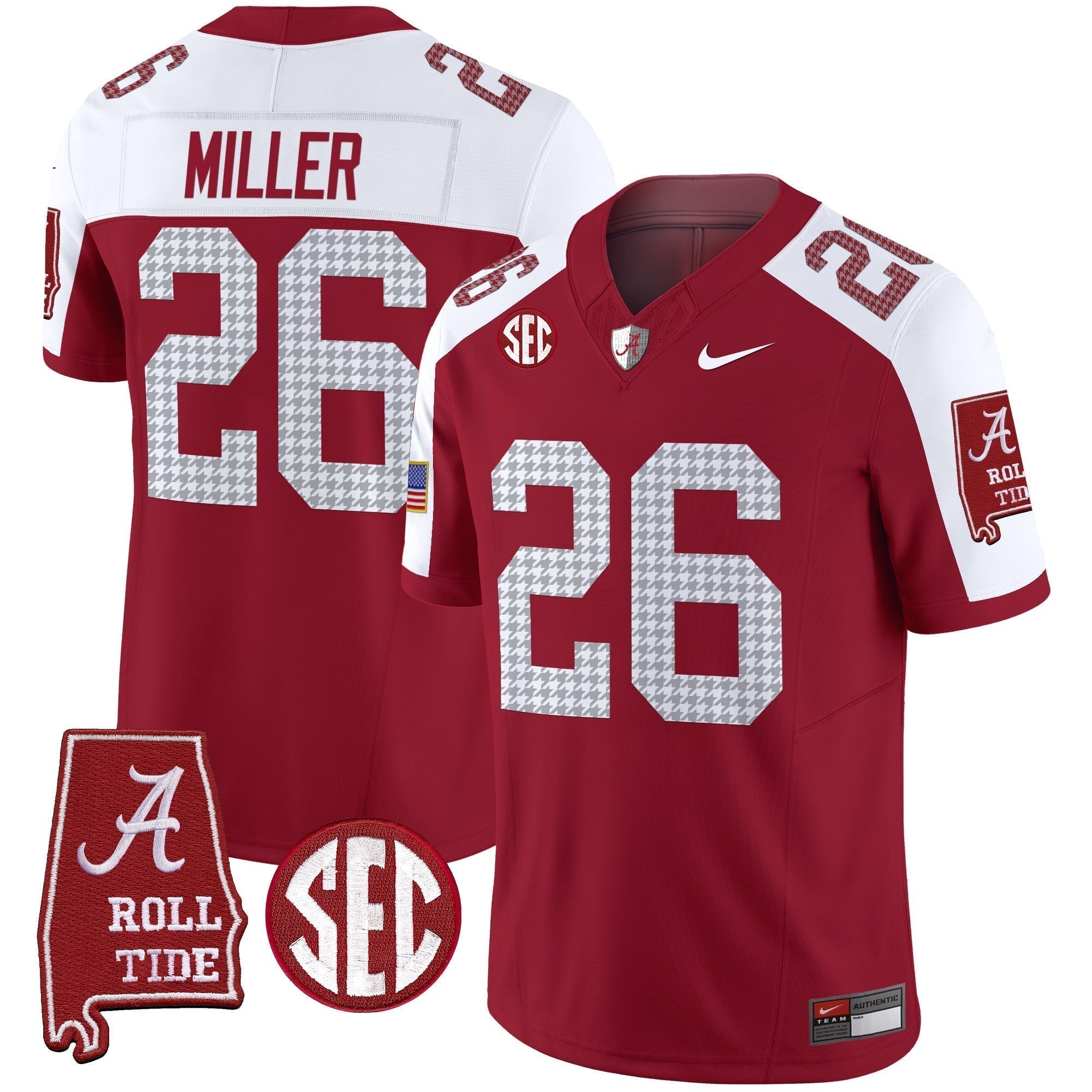 Men Alabama Crimson Tide Pro Combat Vapor Limited Jersey - All Stitched
