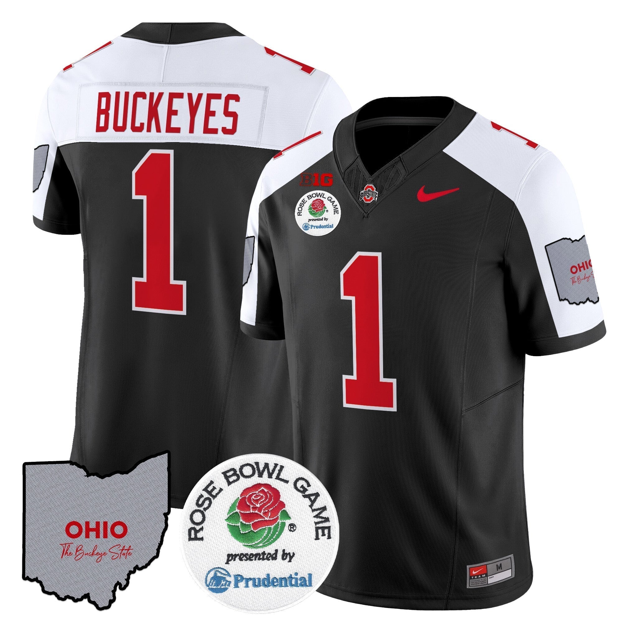 Men Ohio State Buckeyes Rose Bowl Vapor Limited Jersey V2 - All Stitched