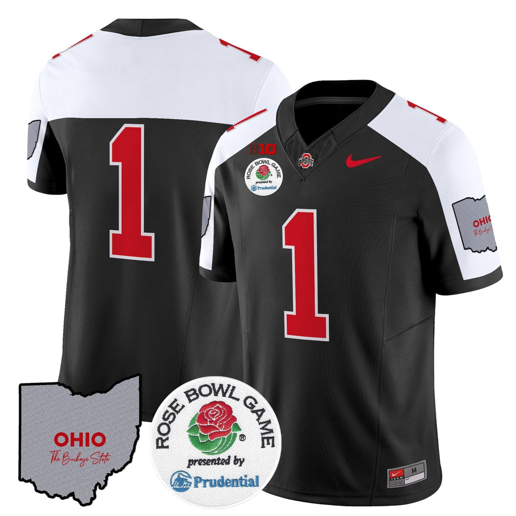 Men Ohio State Buckeyes Rose Bowl Vapor Limited Jersey V2 - All Stitched