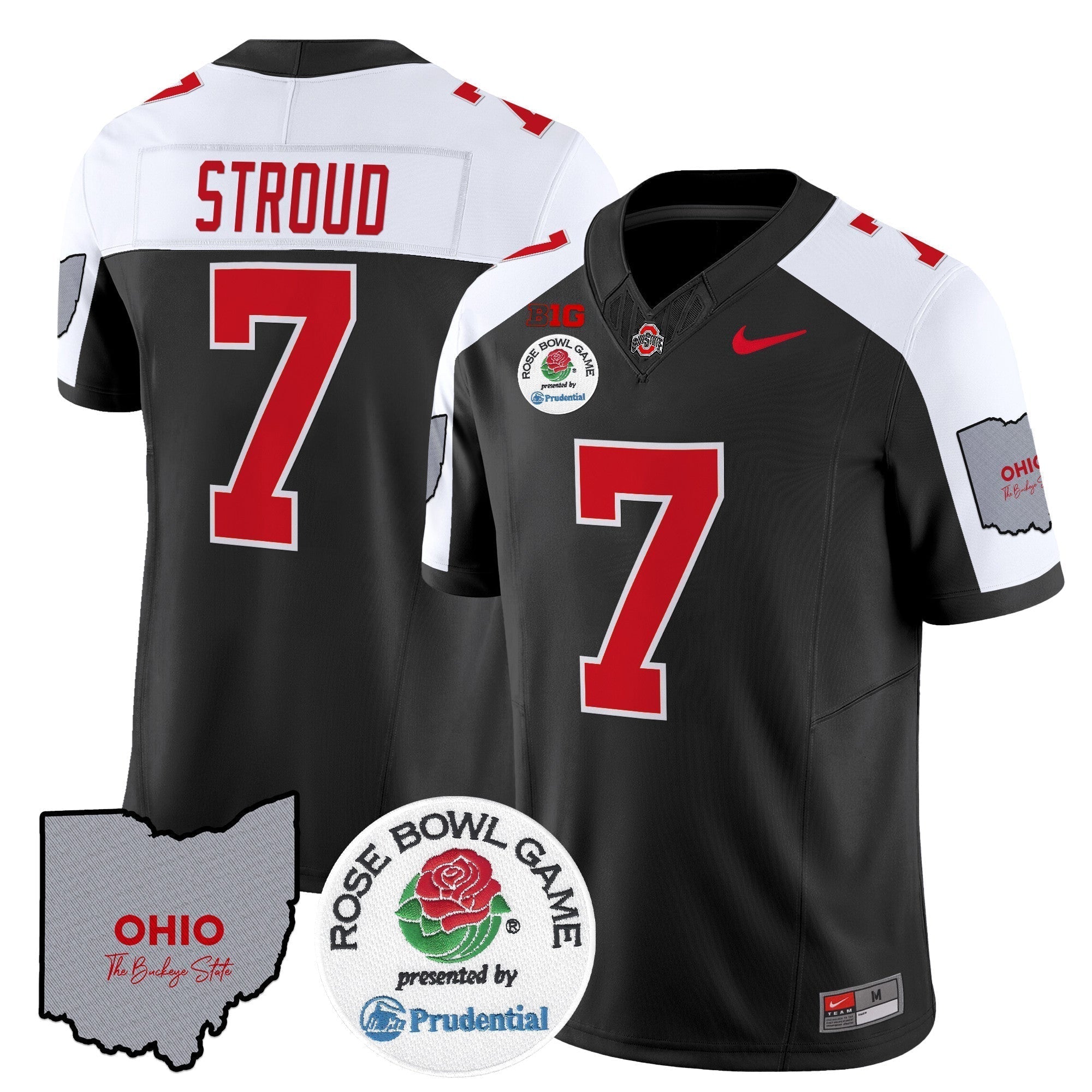 Men Ohio State Buckeyes Rose Bowl Vapor Limited Jersey V2 - All Stitched