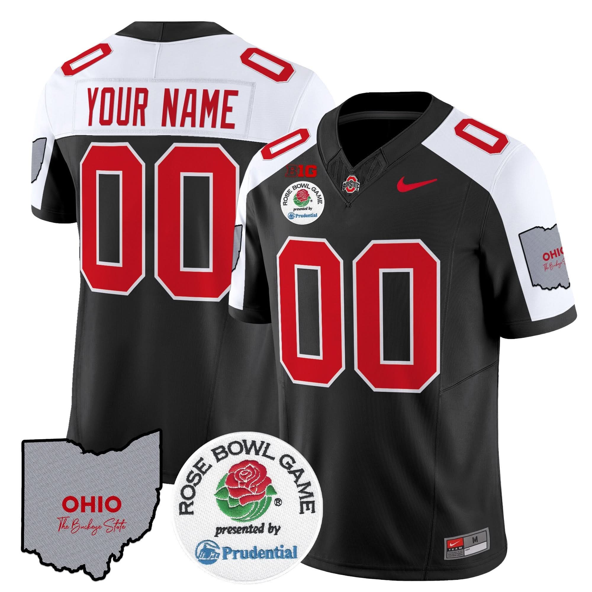 Custom Ohio State Buckeyes Jersey Rose Bowl Vapor Limited V2 Stitched All Colors