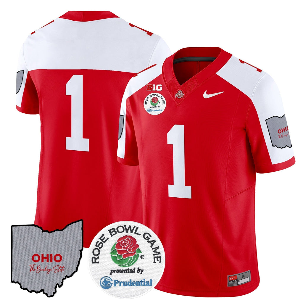 Men Ohio State Buckeyes Rose Bowl Vapor Limited Jersey V2 - All Stitched