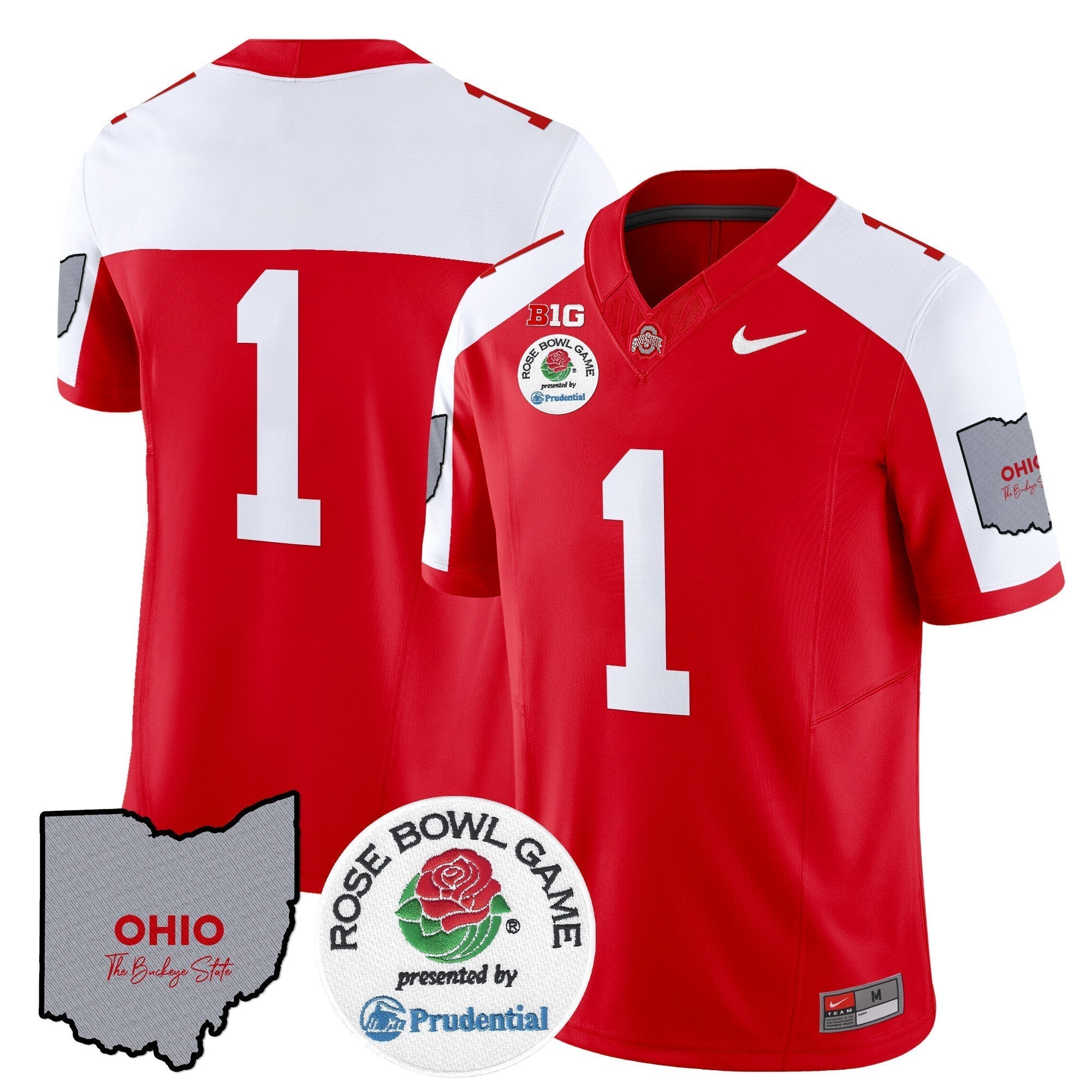 Men Ohio State Buckeyes Rose Bowl Vapor Limited Jersey V2 - All Stitched