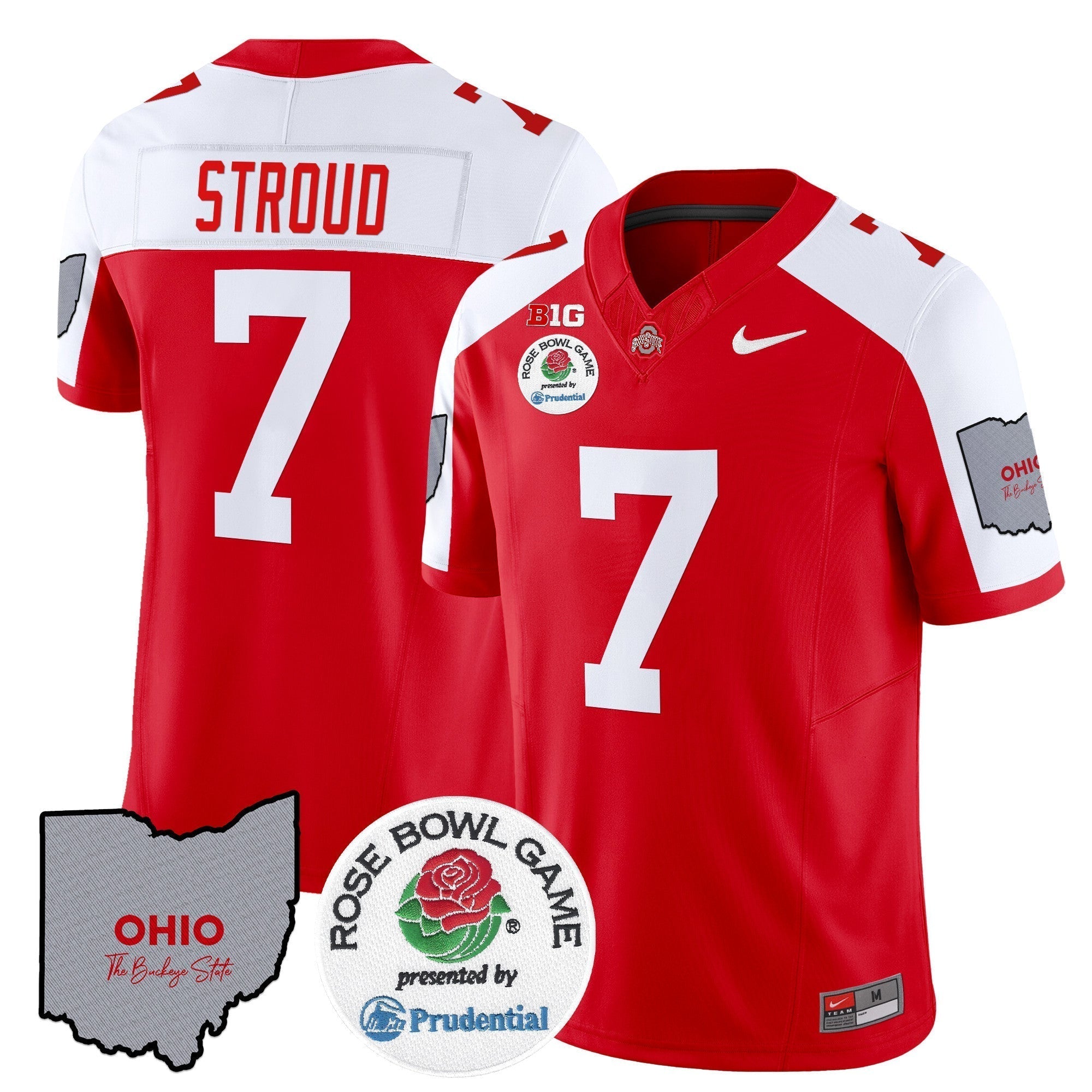 Men Ohio State Buckeyes Rose Bowl Vapor Limited Jersey V2 - All Stitched