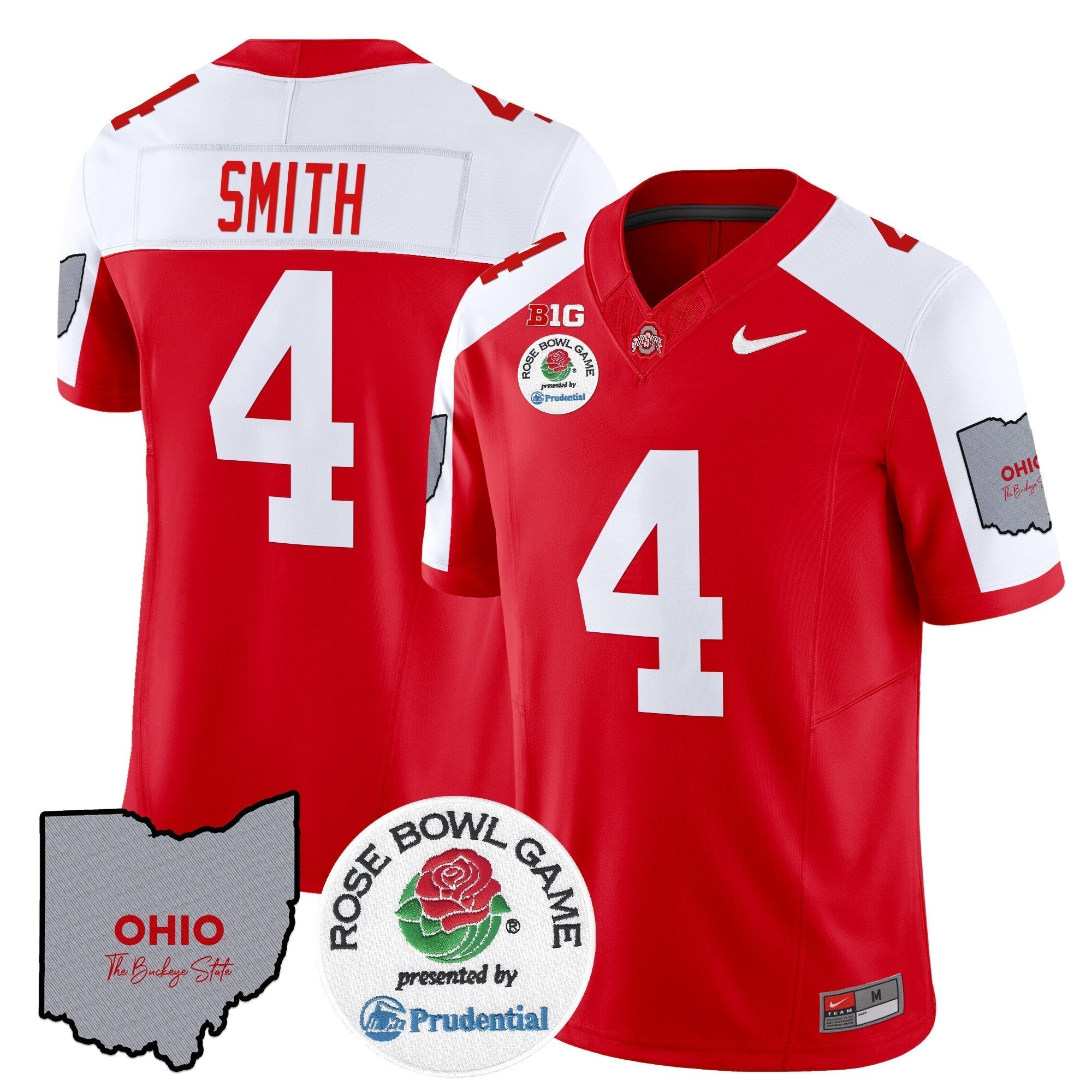 Men Ohio State Buckeyes Rose Bowl Vapor Limited Jersey V2 - All Stitched