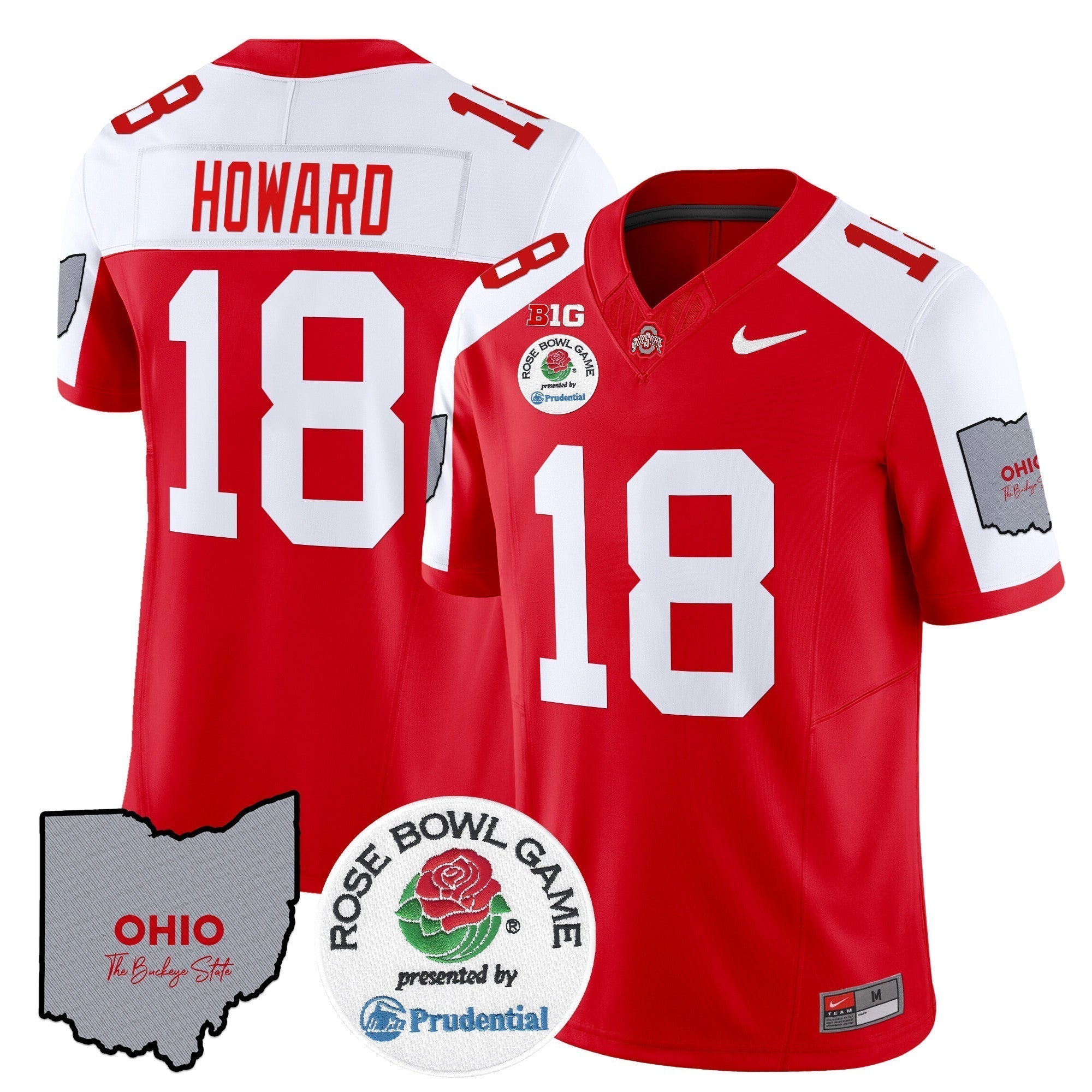 Men Ohio State Buckeyes Rose Bowl Vapor Limited Jersey V2 - All Stitched