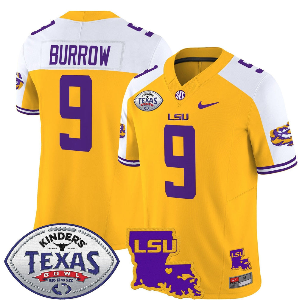 Men LSU Tigers 2024 Texas Bowl Patch Vapor Limited Jersey - All Stitched