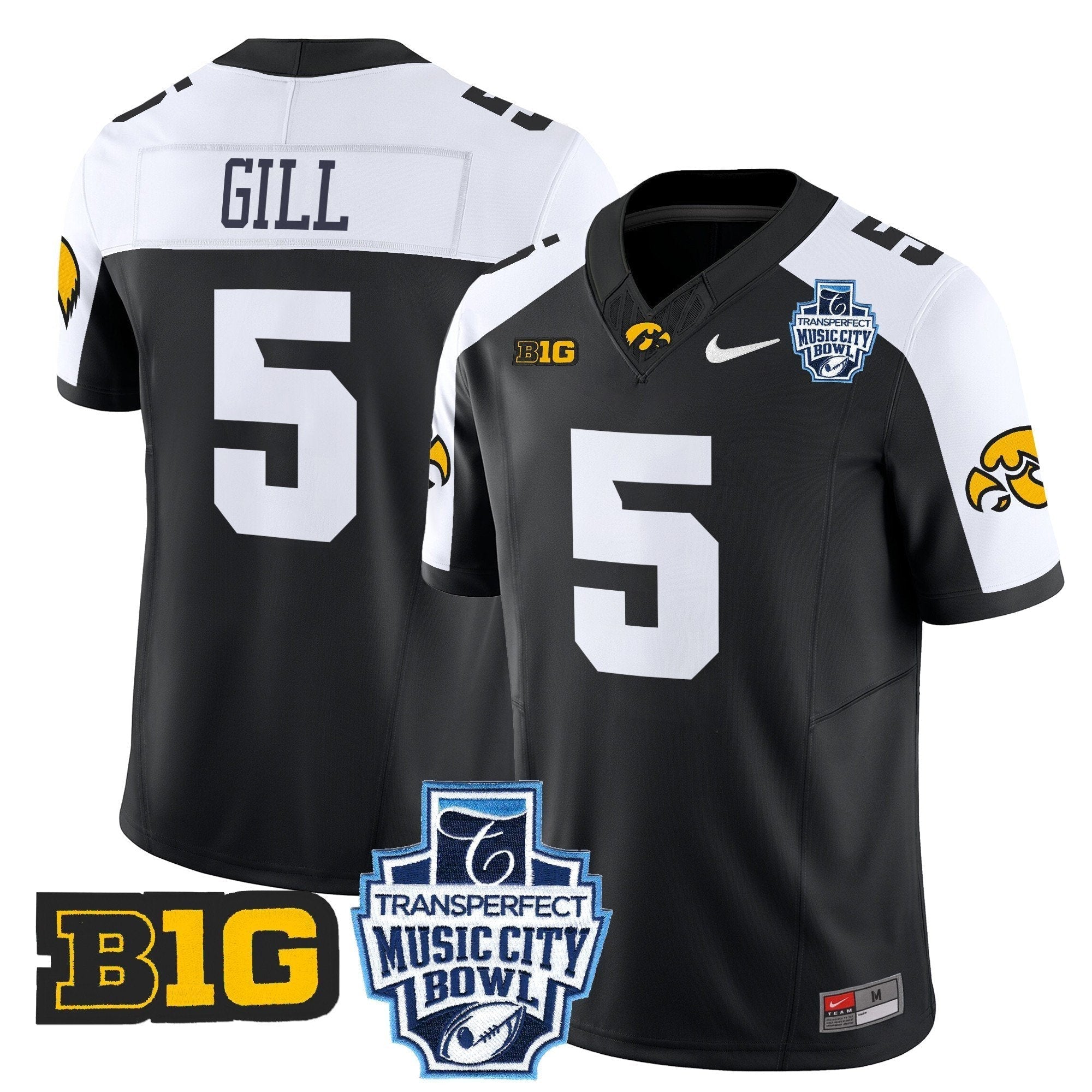 Men Iowa Hawkeyes 2024 Music City Bowl Vapor Limited Jersey - All Stitched