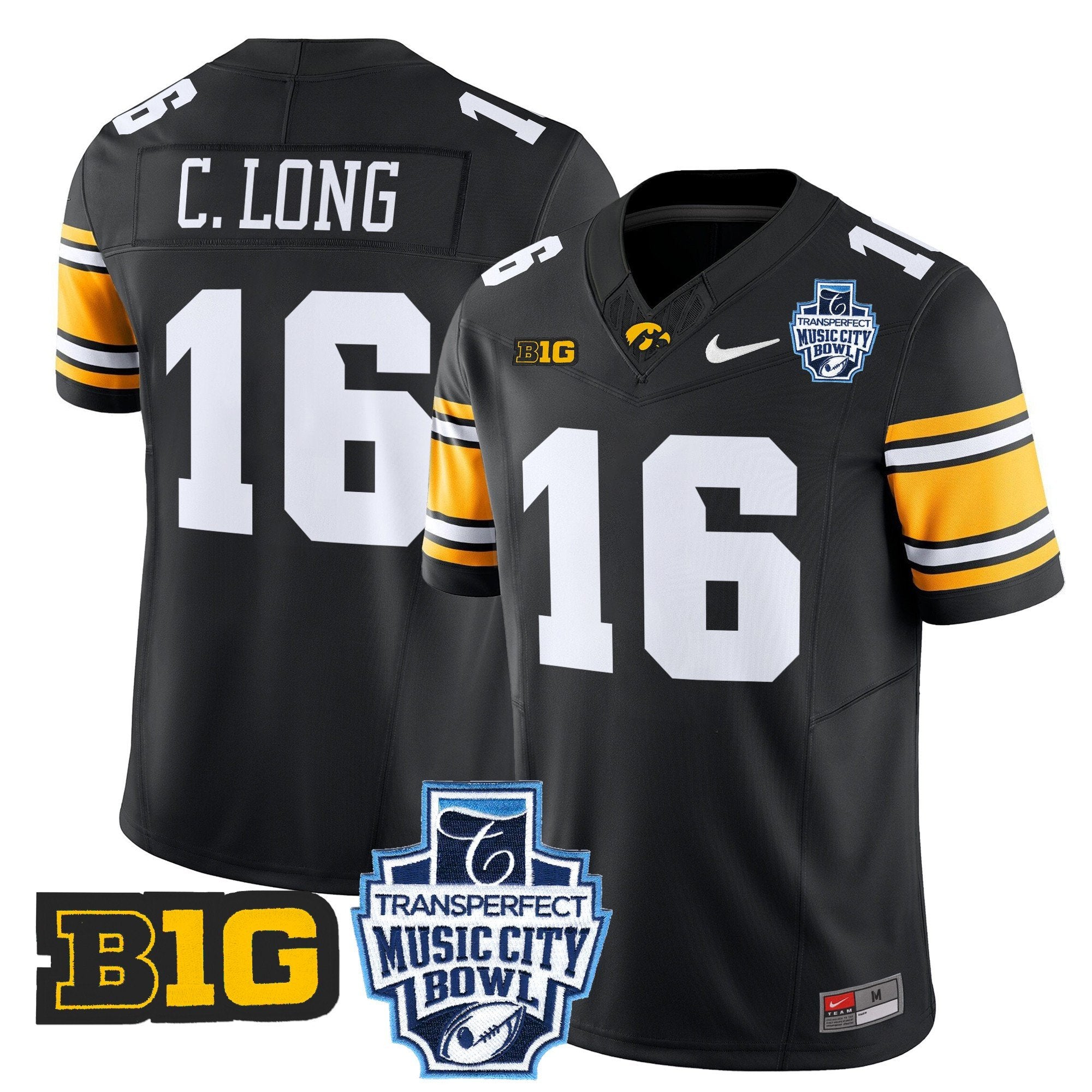 Men Iowa Hawkeyes 2024 Music City Bowl Vapor Limited Jersey - All Stitched