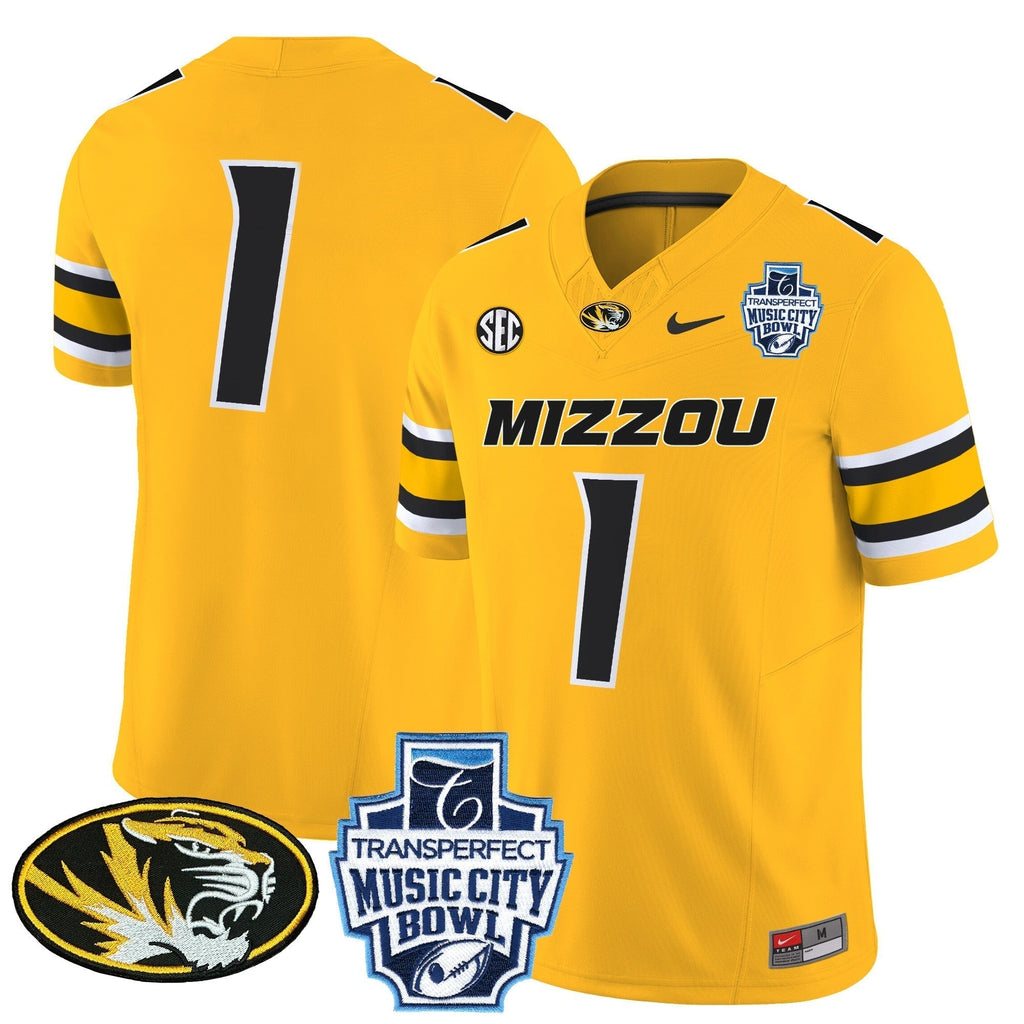 Men Missouri Tigers 2024 Music City Bowl Vapor Limited Jersey - All Stitched