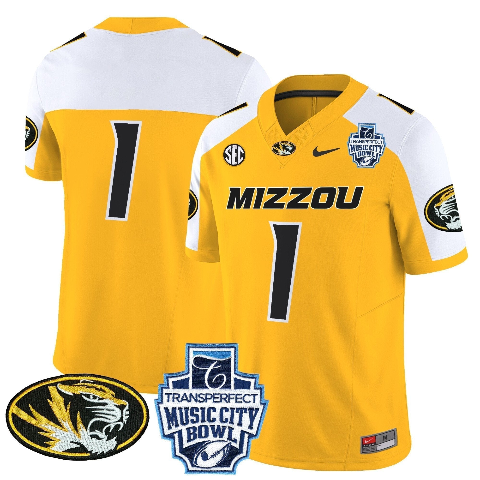 Men Missouri Tigers 2024 Music City Bowl Vapor Limited Jersey - All Stitched