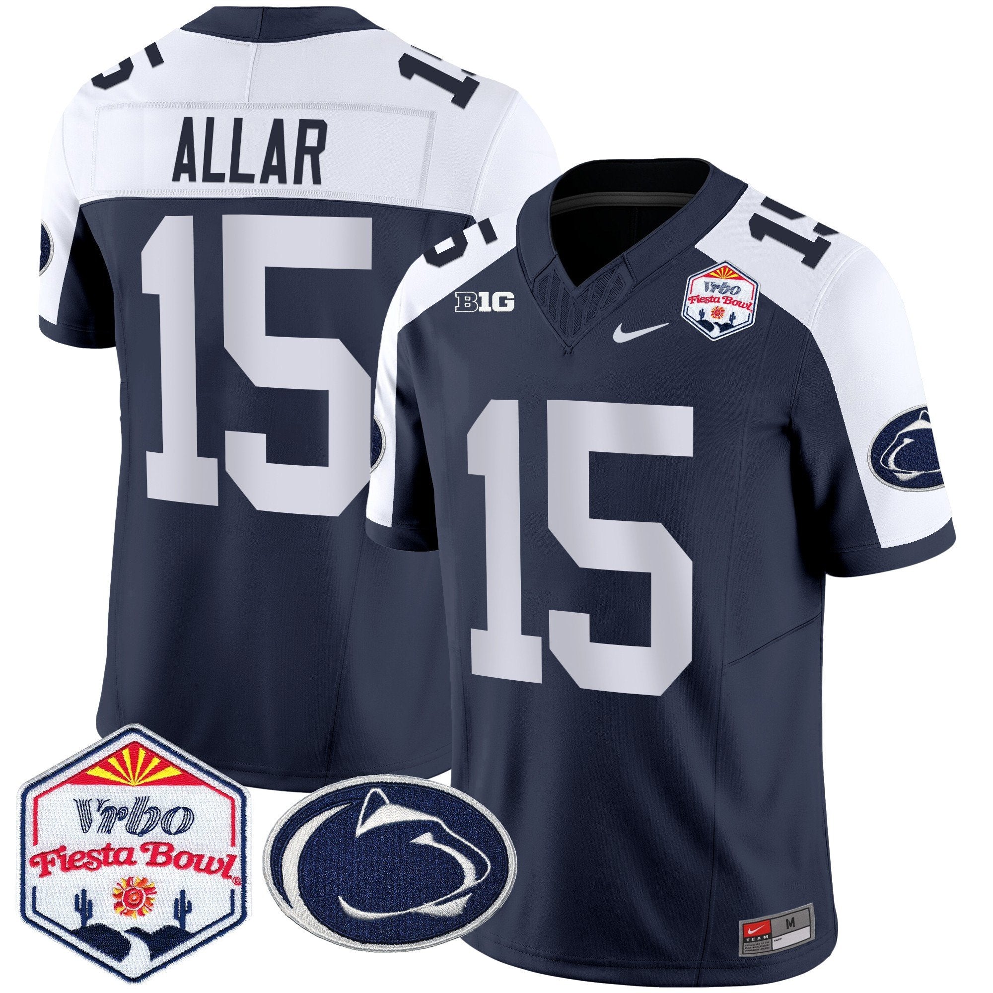 Men Penn State Nittany Lions 2024 The Fiesta Bowl Patch Vapor Limited Jersey - All Stitched