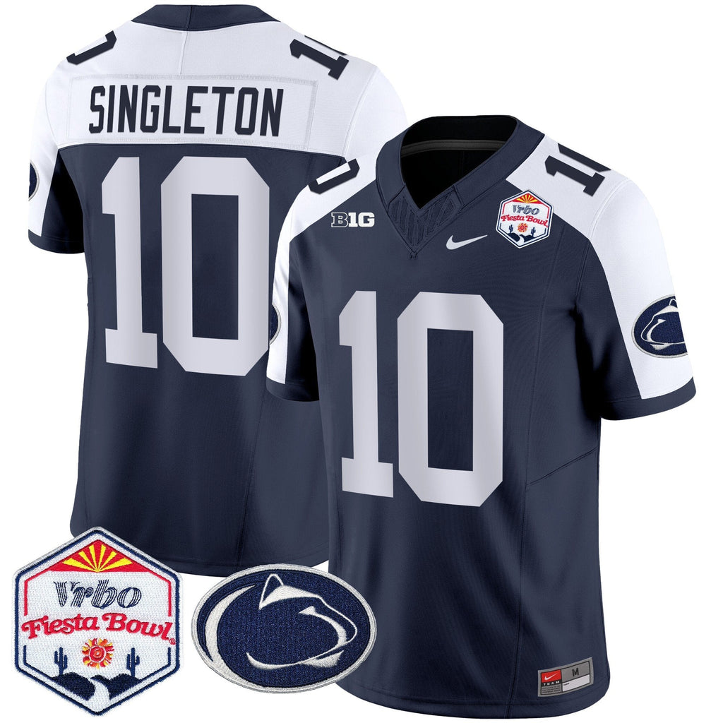 Men Penn State Nittany Lions 2024 The Fiesta Bowl Patch Vapor Limited Jersey - All Stitched