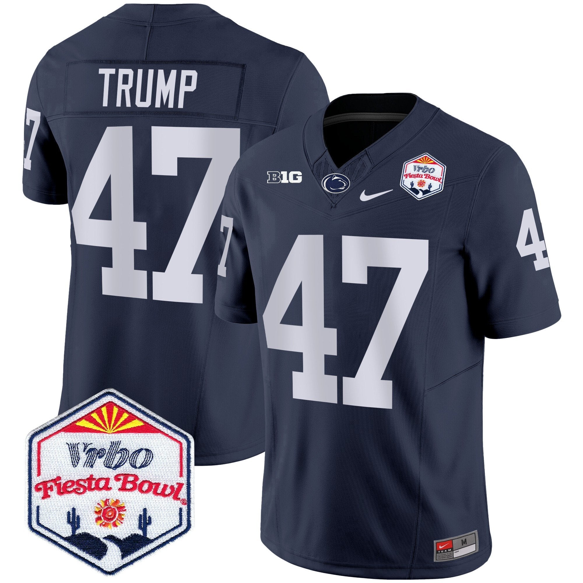 Men Penn State Nittany Lions 2024 The Fiesta Bowl Patch Vapor Limited Jersey - All Stitched
