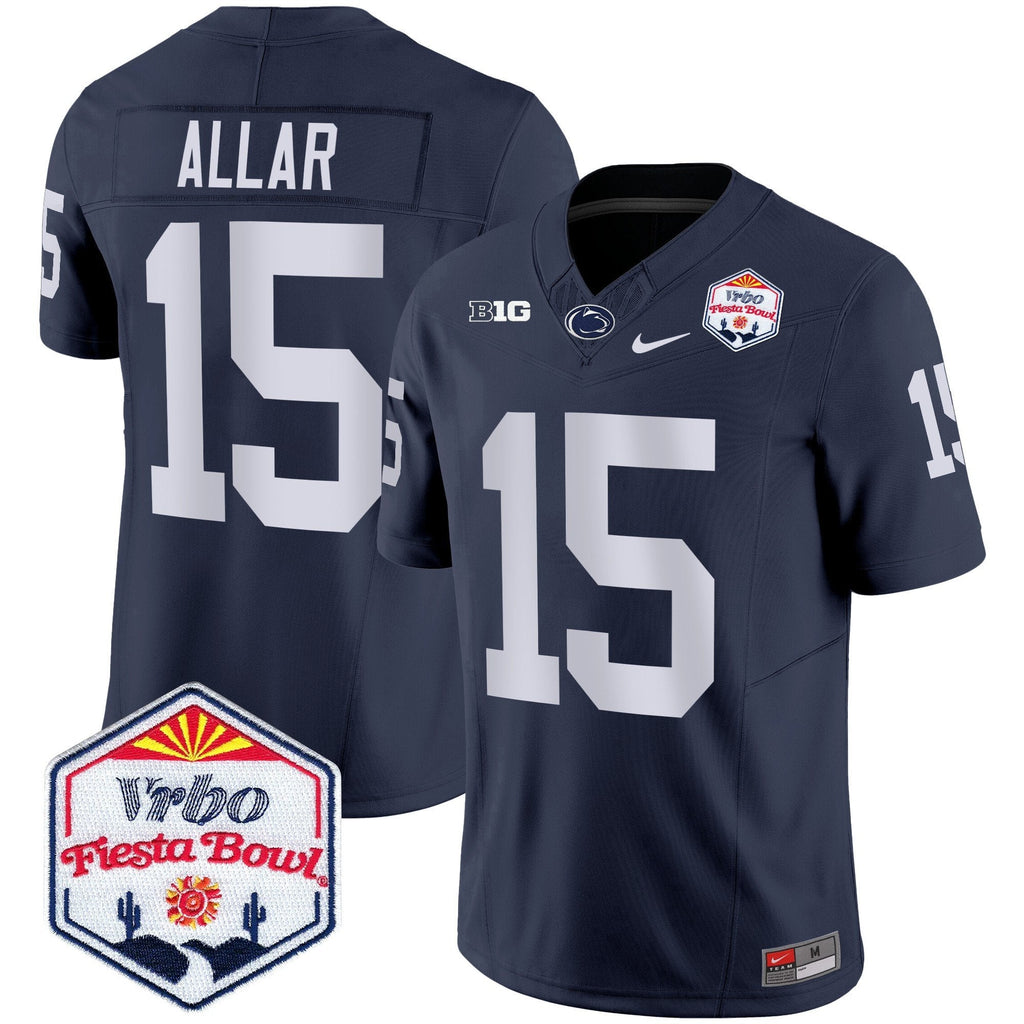 Men Penn State Nittany Lions 2024 The Fiesta Bowl Patch Vapor Limited Jersey - All Stitched