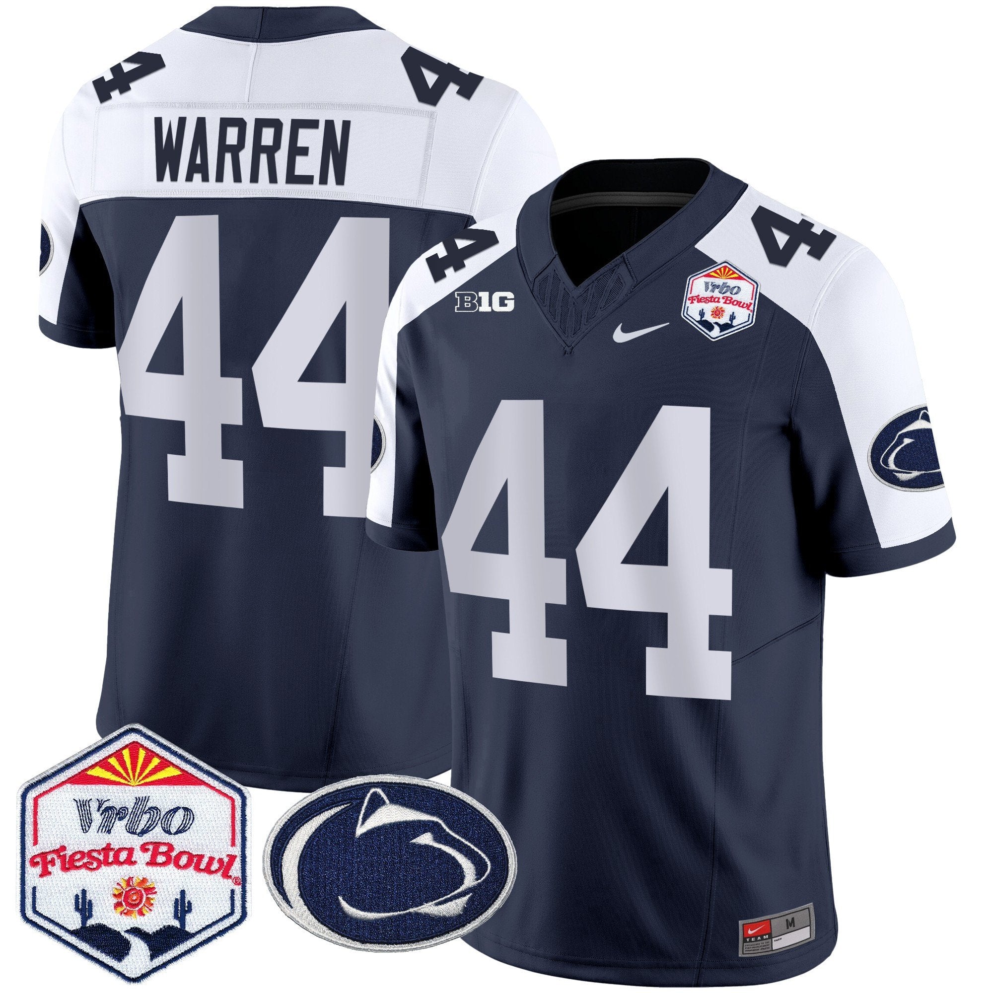 Men Penn State Nittany Lions 2024 The Fiesta Bowl Patch Vapor Limited Jersey - All Stitched