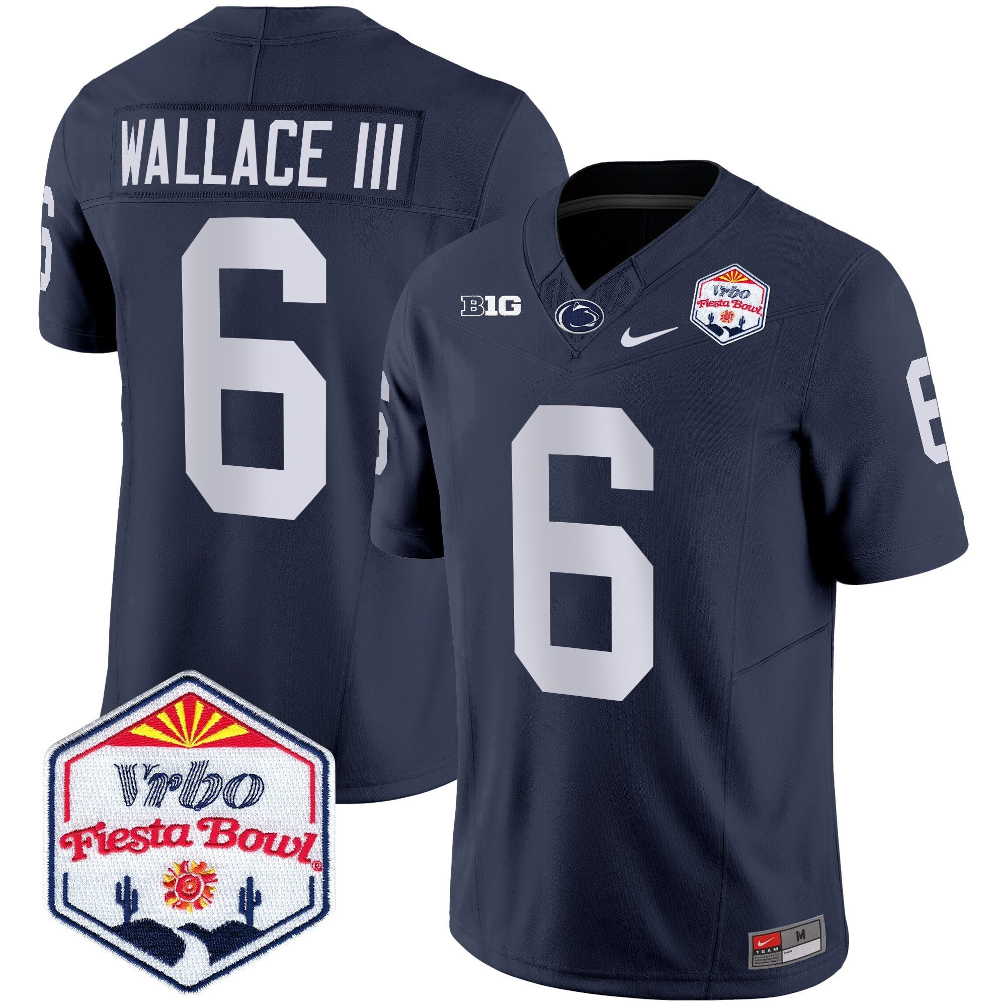 Men Penn State Nittany Lions 2024 The Fiesta Bowl Patch Vapor Limited Jersey - All Stitched