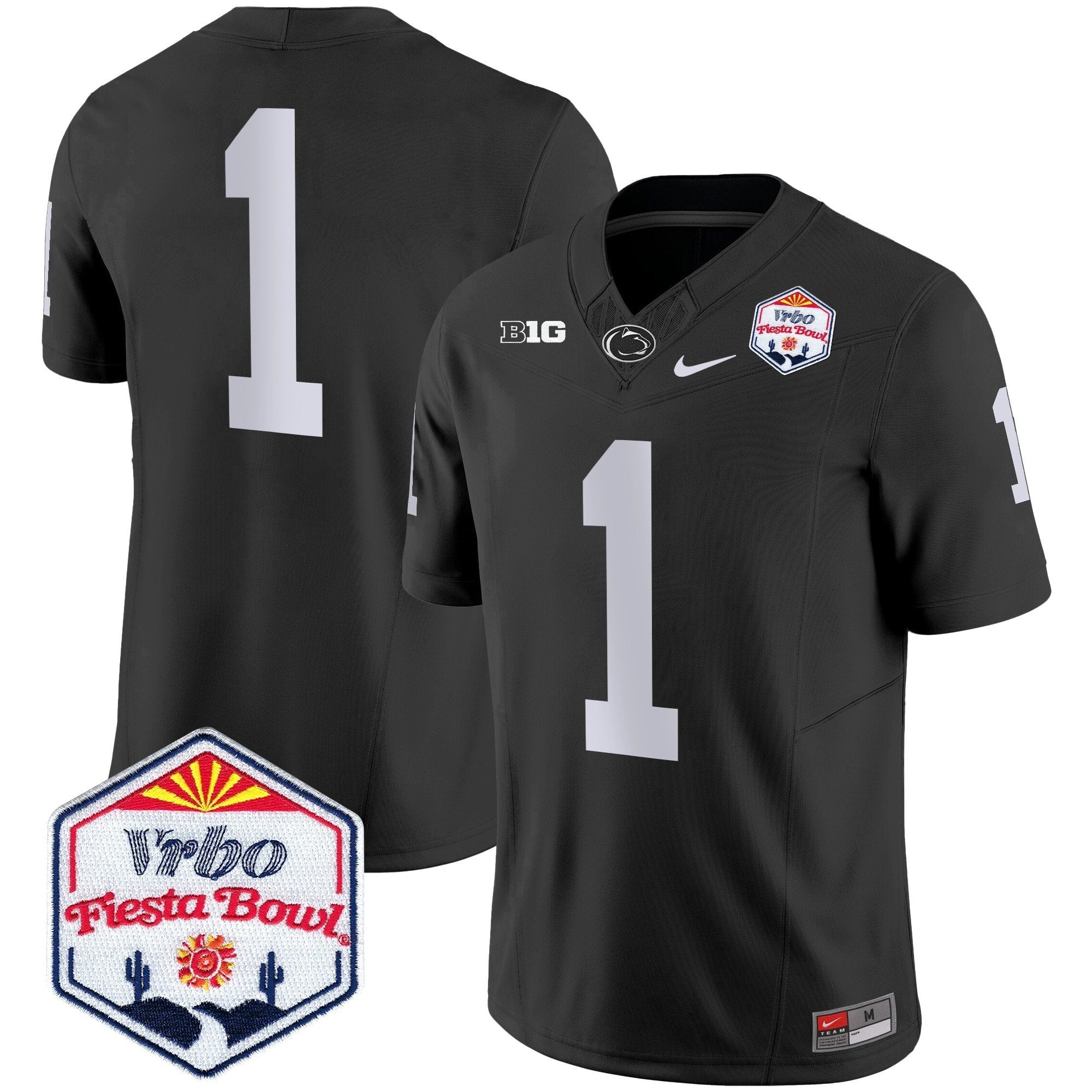 Men Penn State Nittany Lions 2024 The Fiesta Bowl Patch Vapor Limited Jersey - All Stitched
