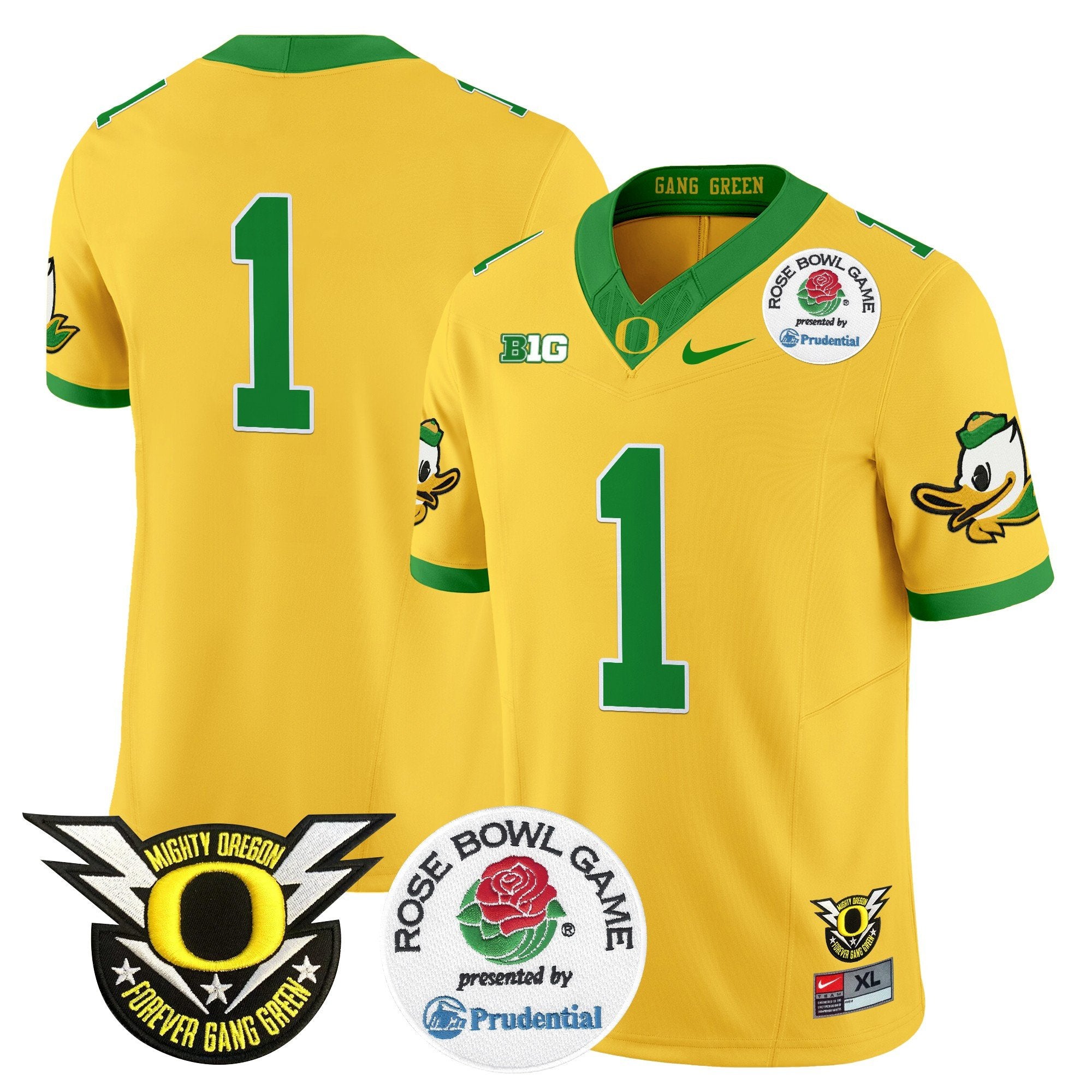 Men Oregon Ducks 2024 Rose Bowl Vapor Limited Jersey - All Stitched