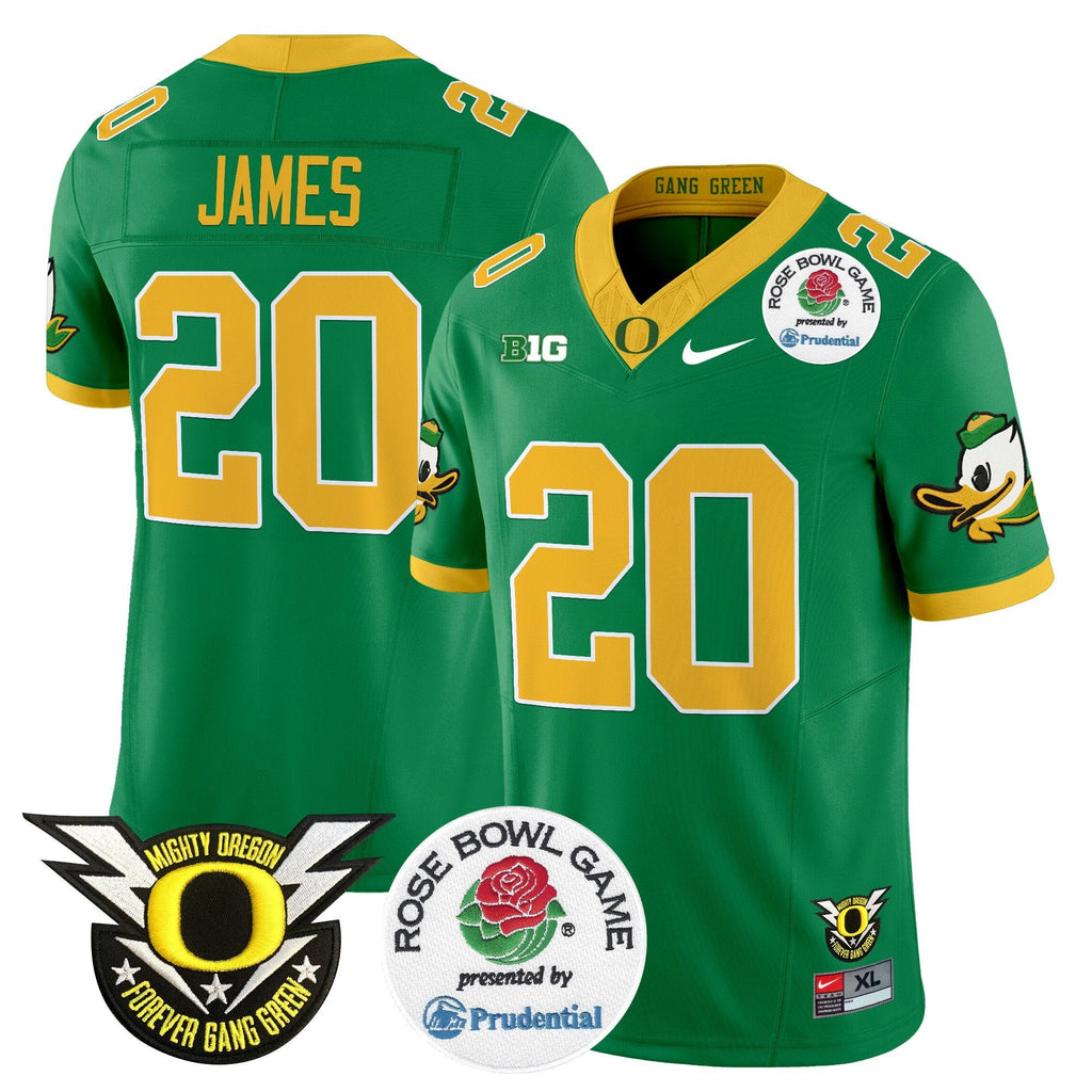 Men Oregon Ducks 2024 Rose Bowl Vapor Limited Jersey - All Stitched
