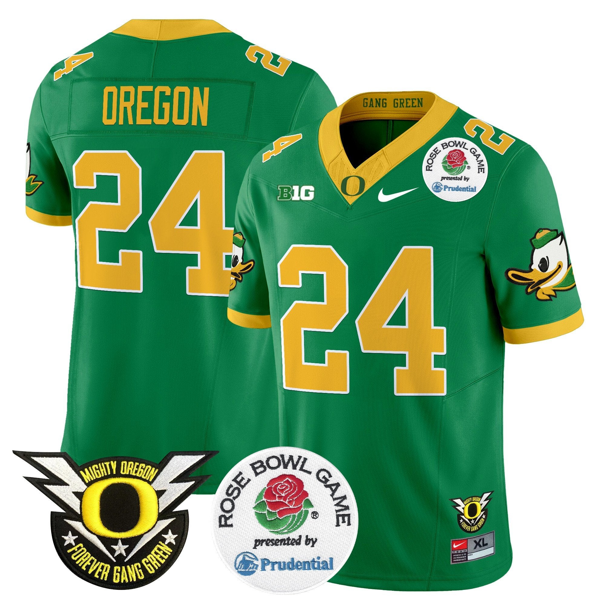 Men Oregon Ducks 2024 Rose Bowl Vapor Limited Jersey - All Stitched
