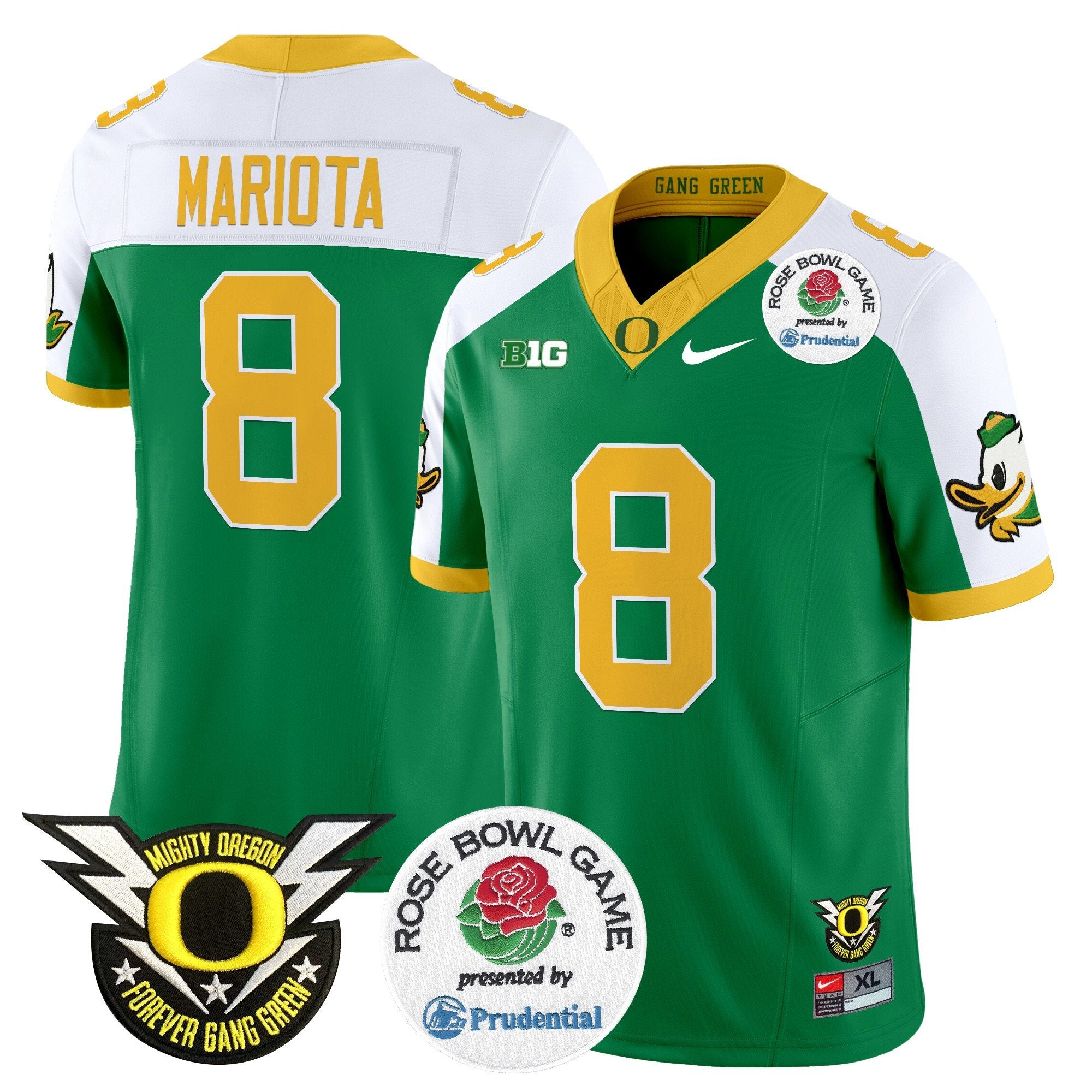 Men Oregon Ducks 2024 Rose Bowl Vapor Limited Jersey - All Stitched
