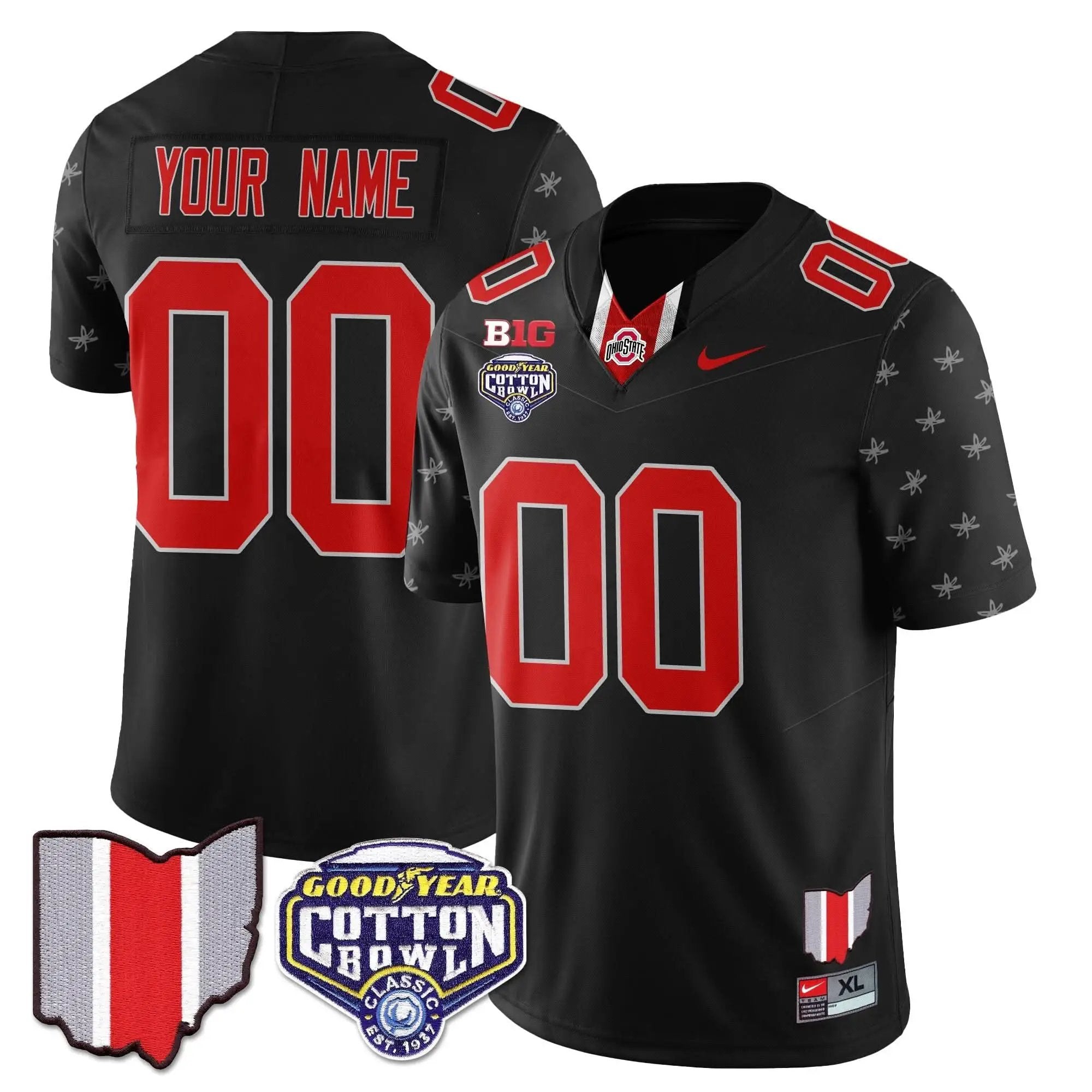 Custom Ohio State Buckeyes 2024 Football Cotton Bowl Classic Jersey Stitched