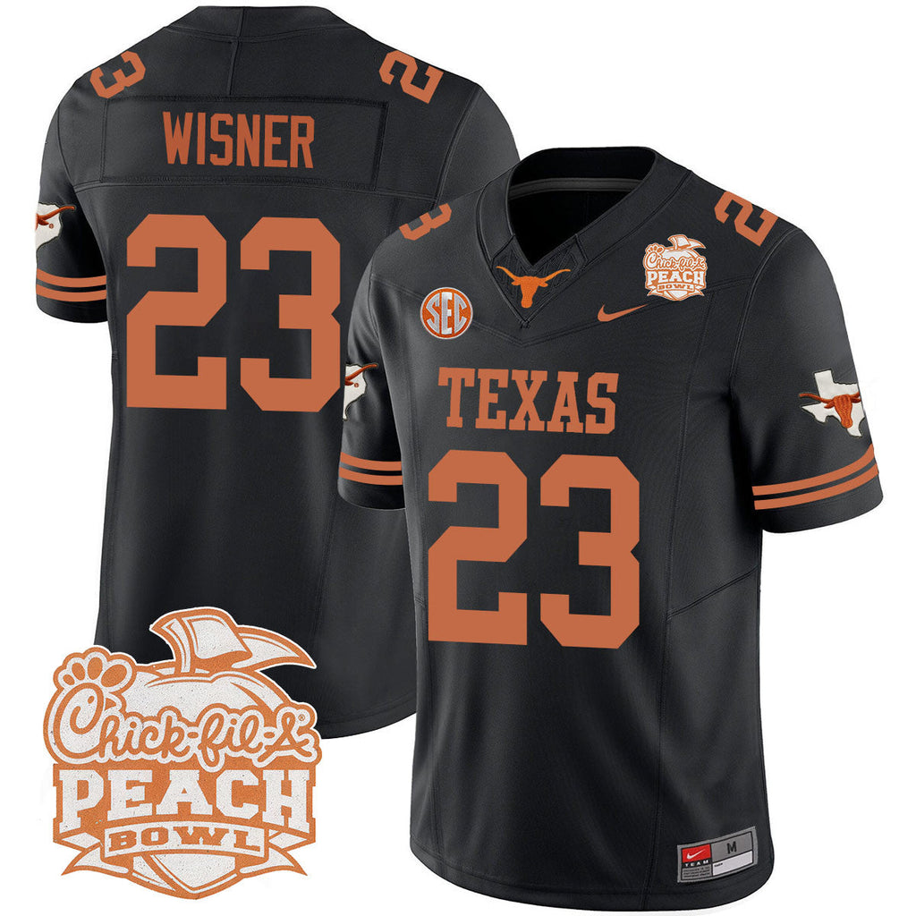 Men Texas Longhorns 2024 Peach Bowl Jersey - All Stitched