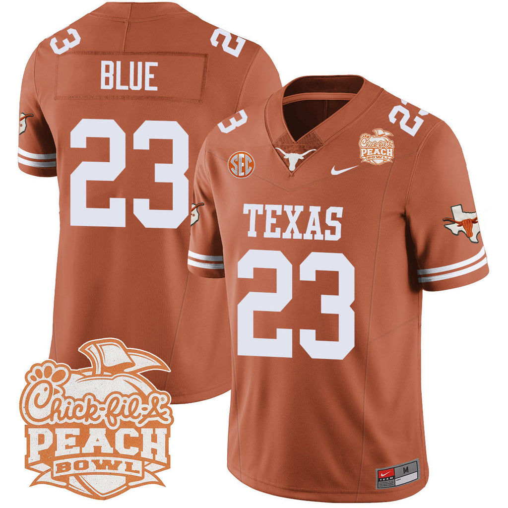 Men Texas Longhorns 2024 Peach Bowl Jersey - All Stitched