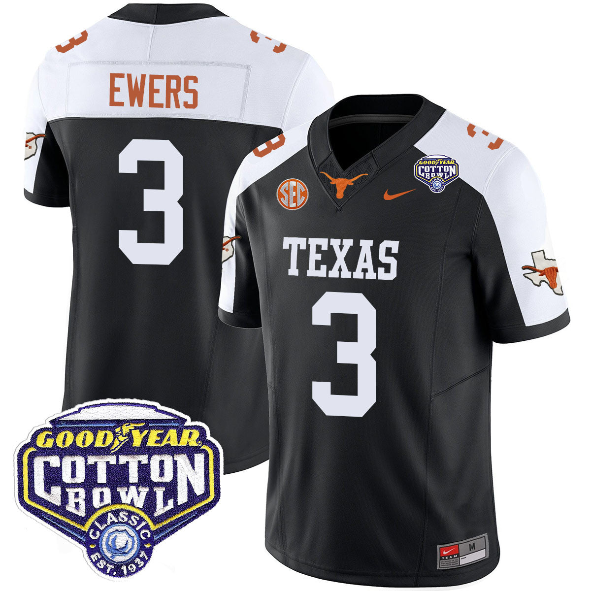 Men Texas Longhorns 2024 Cotton Bowl Classic Jersey - All Stitched