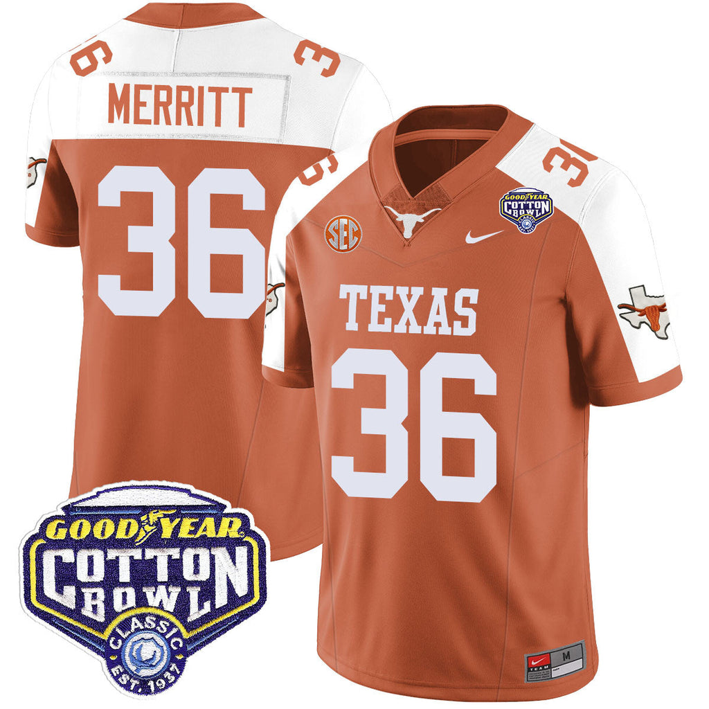 Men Texas Longhorns 2024 Cotton Bowl Classic Jersey - All Stitched