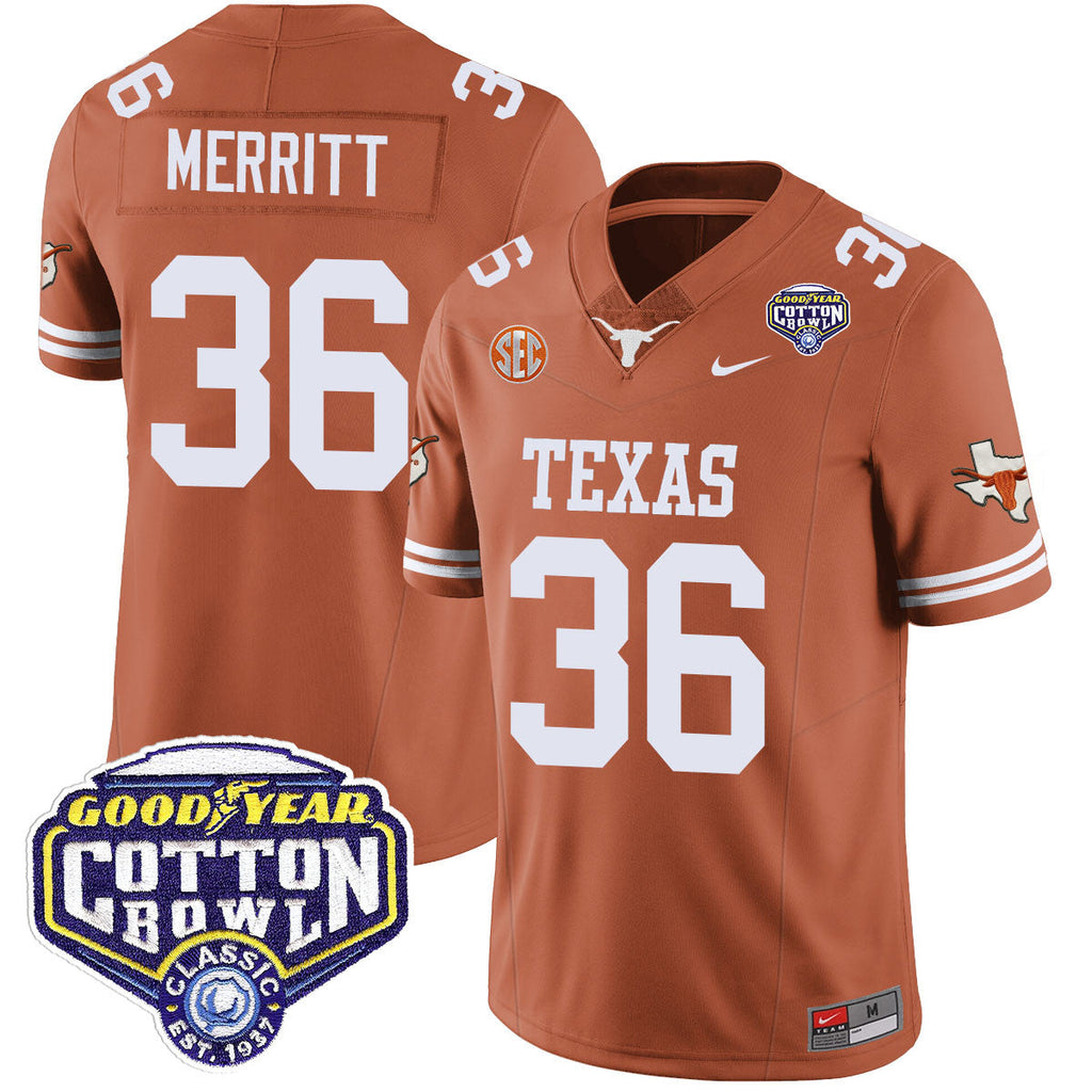 Men Texas Longhorns 2024 Cotton Bowl Classic Jersey - All Stitched