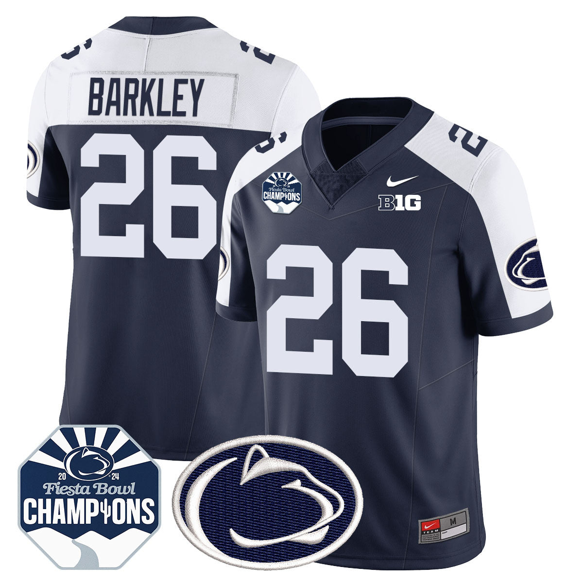 Men Penn State Nittany Lions 2024 Fiesta Bowl Champions Jersey - All Stitched