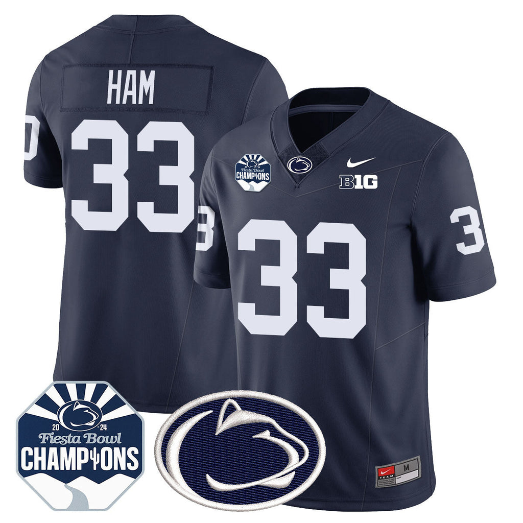 Men Penn State Nittany Lions 2024 Fiesta Bowl Champions Jersey - All Stitched