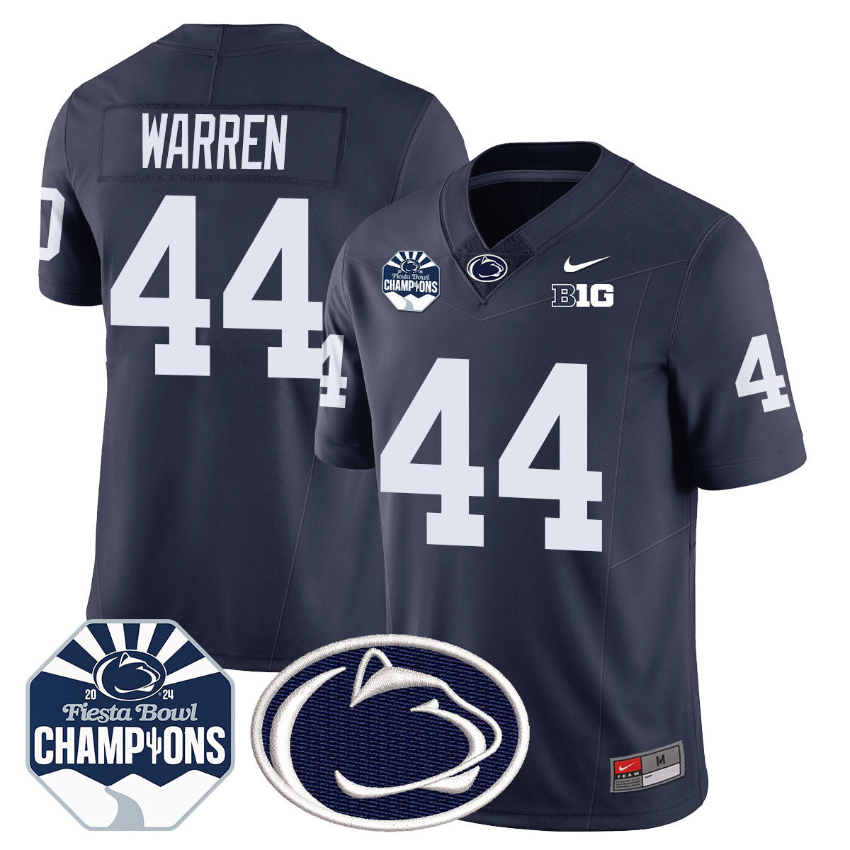 Men Penn State Nittany Lions 2024 Fiesta Bowl Champions Jersey - All Stitched