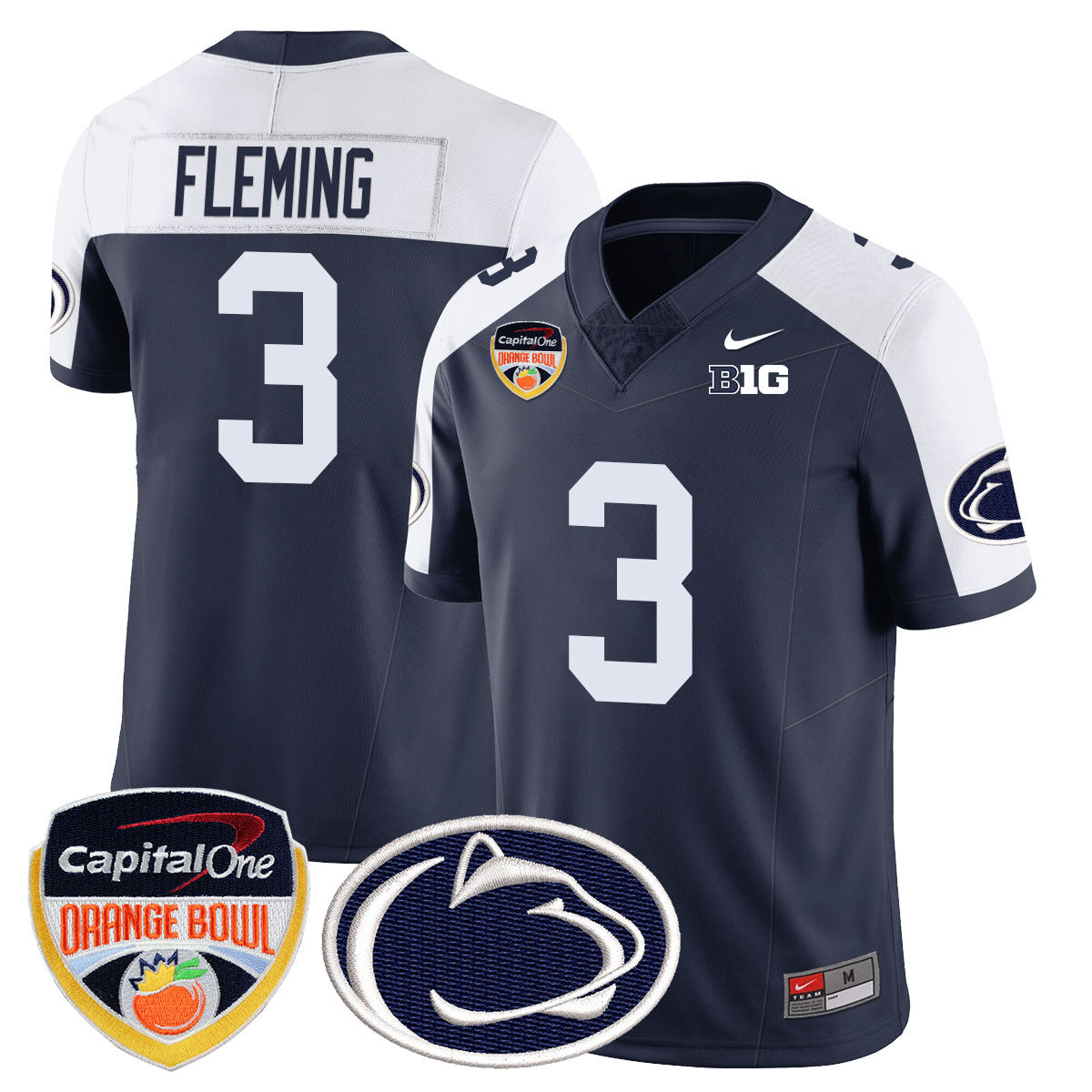 Men Penn State Nittany Lions 2024 Orange Bowl Jersey - All Stitched
