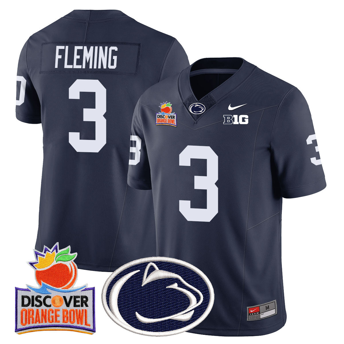 Men Penn State Nittany Lions 2024 Orange Bowl Jersey N1 - All Stitched